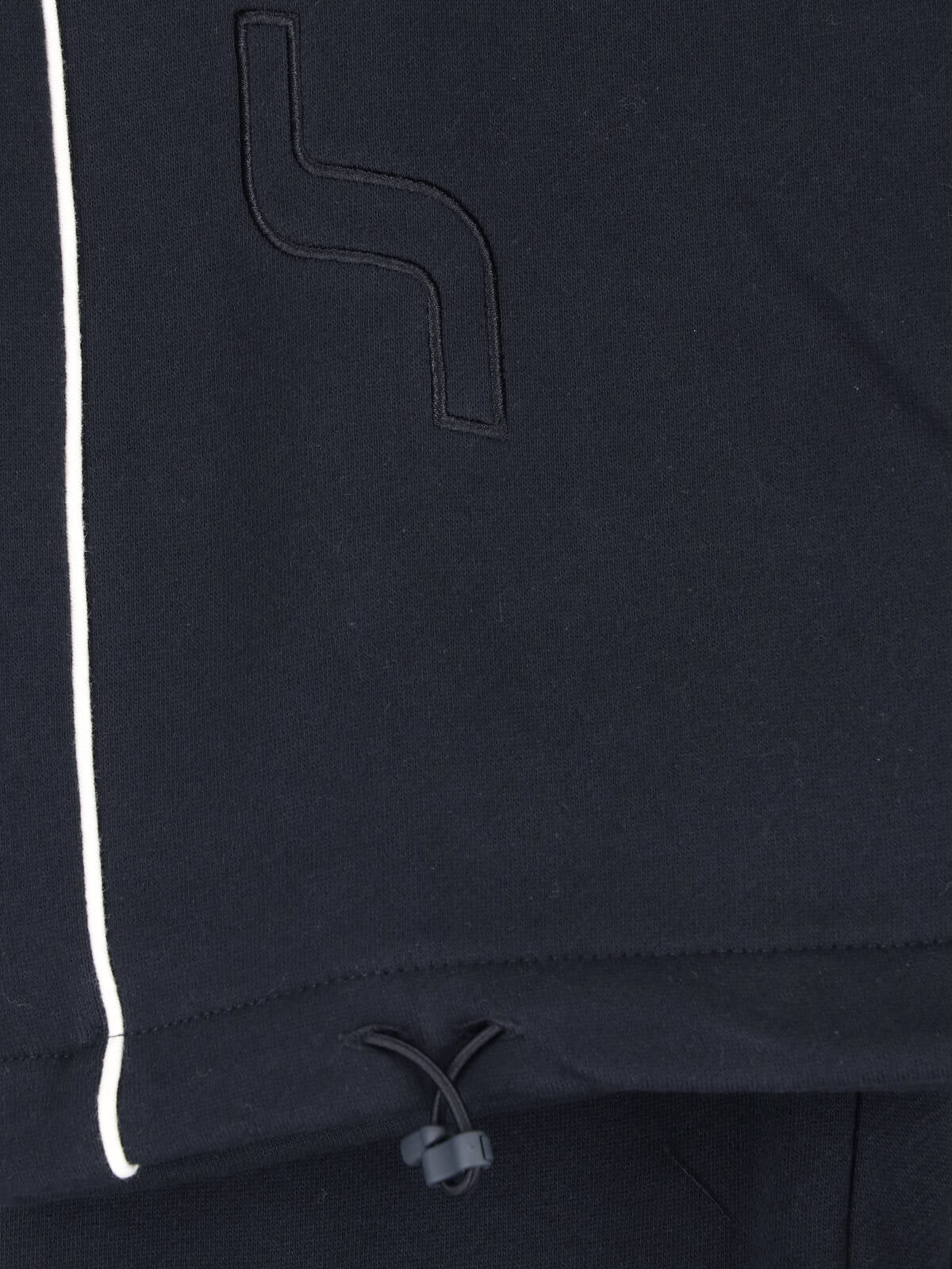 Dark Blue Relaxed Contrast Piping Trousers