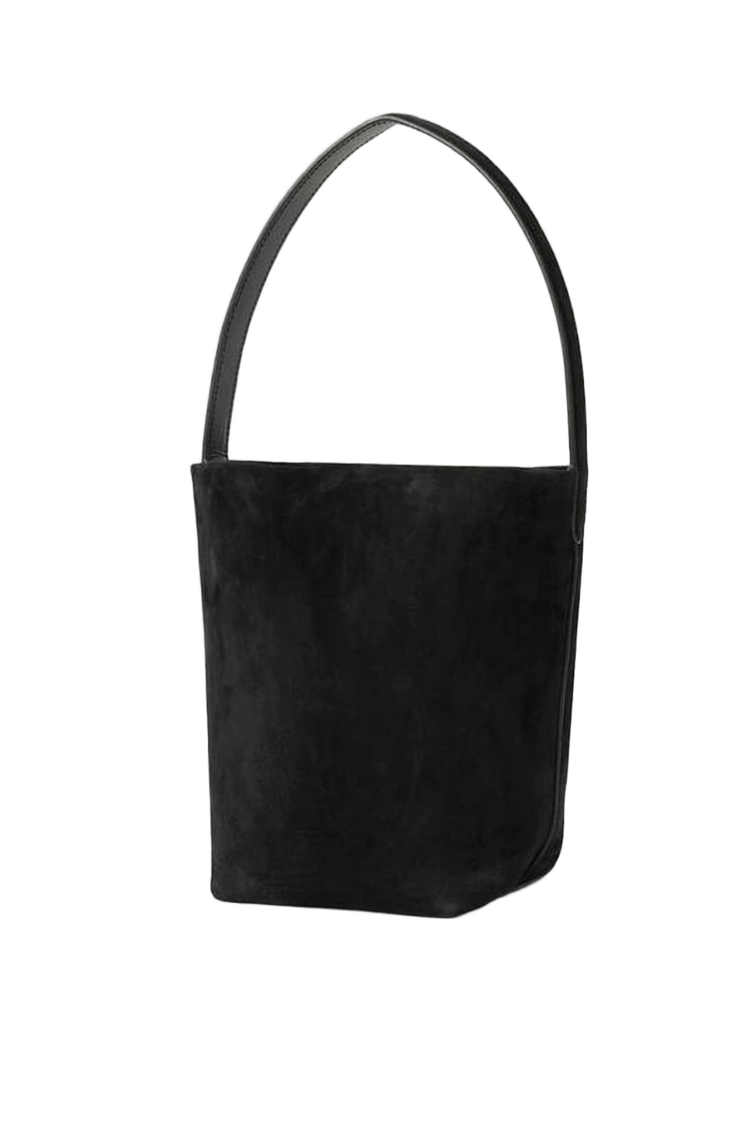 Black Calf Leather Small Tote Bag