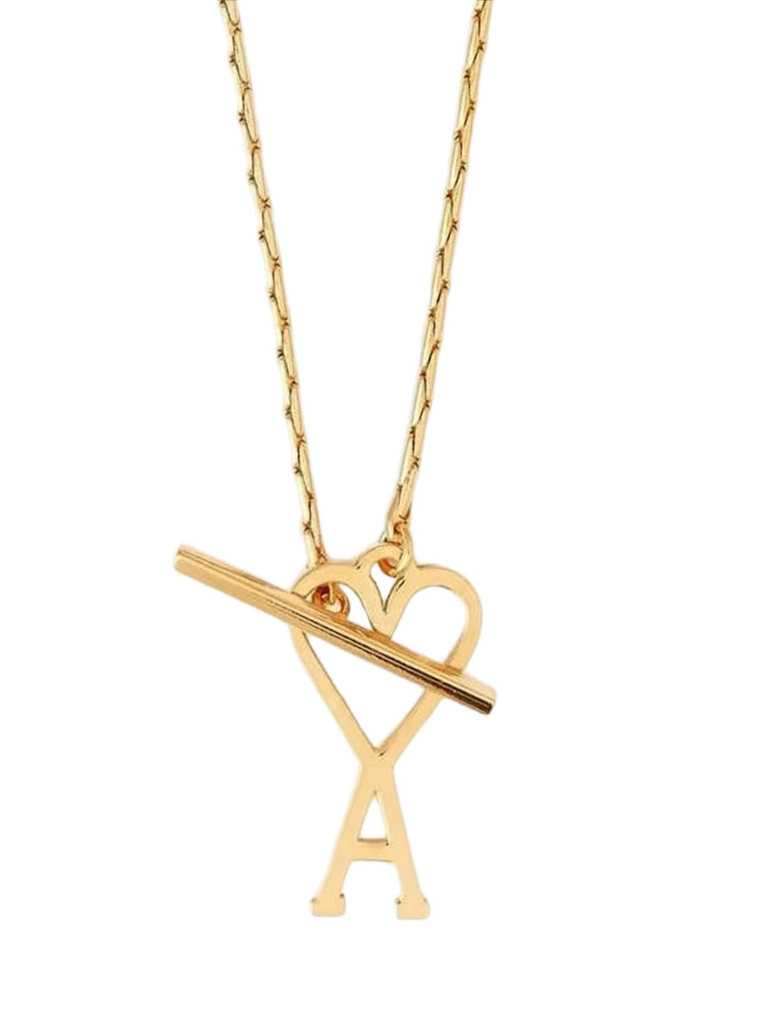 Minimalist Gold Necklace with Heart