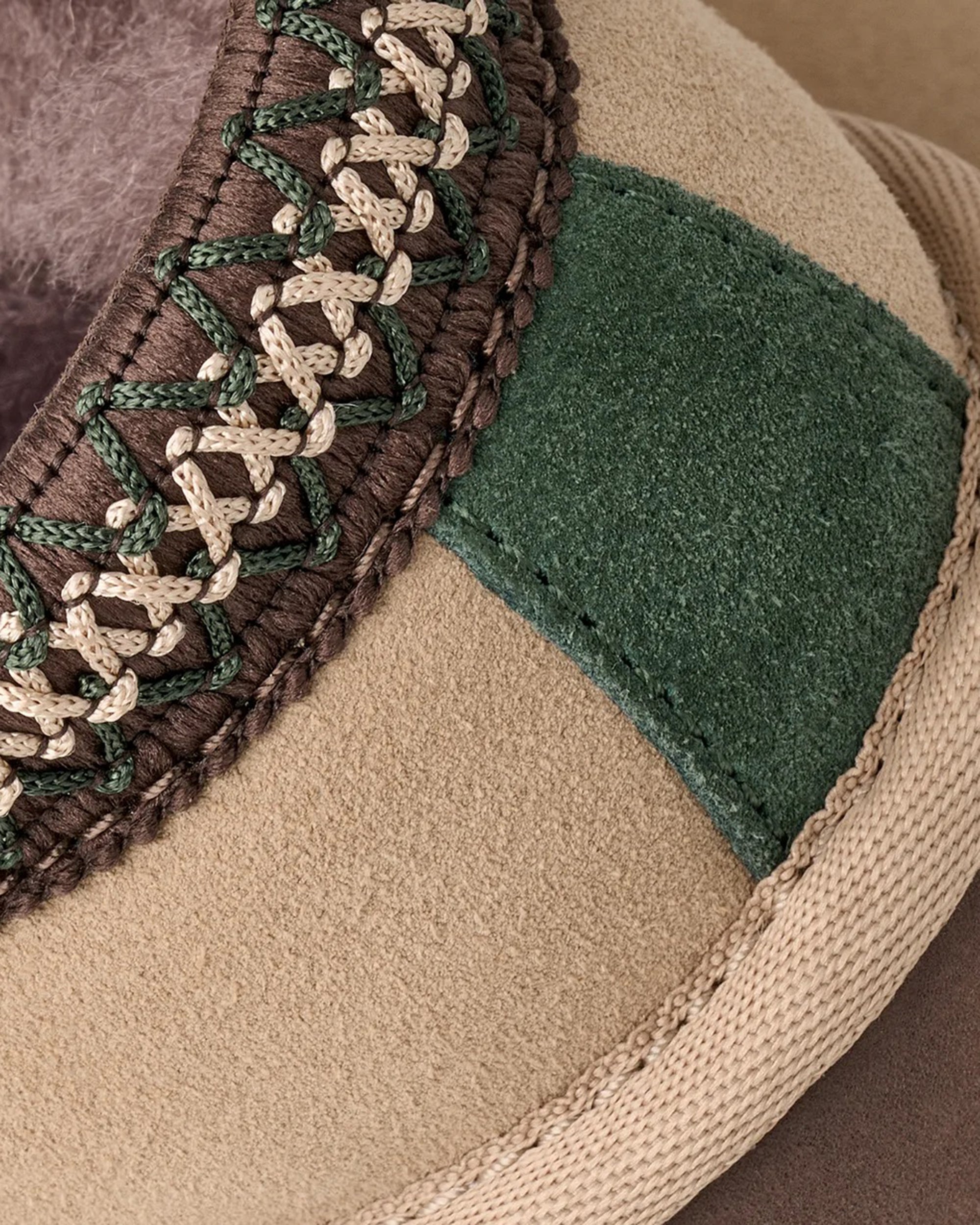 Suede Slip-On Shoes with Warm Shearling Lining
