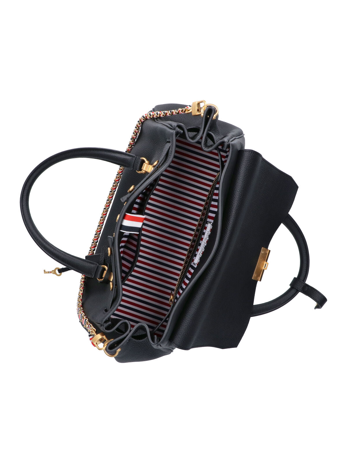 Black Bolton Structured Calf Leather Handbag