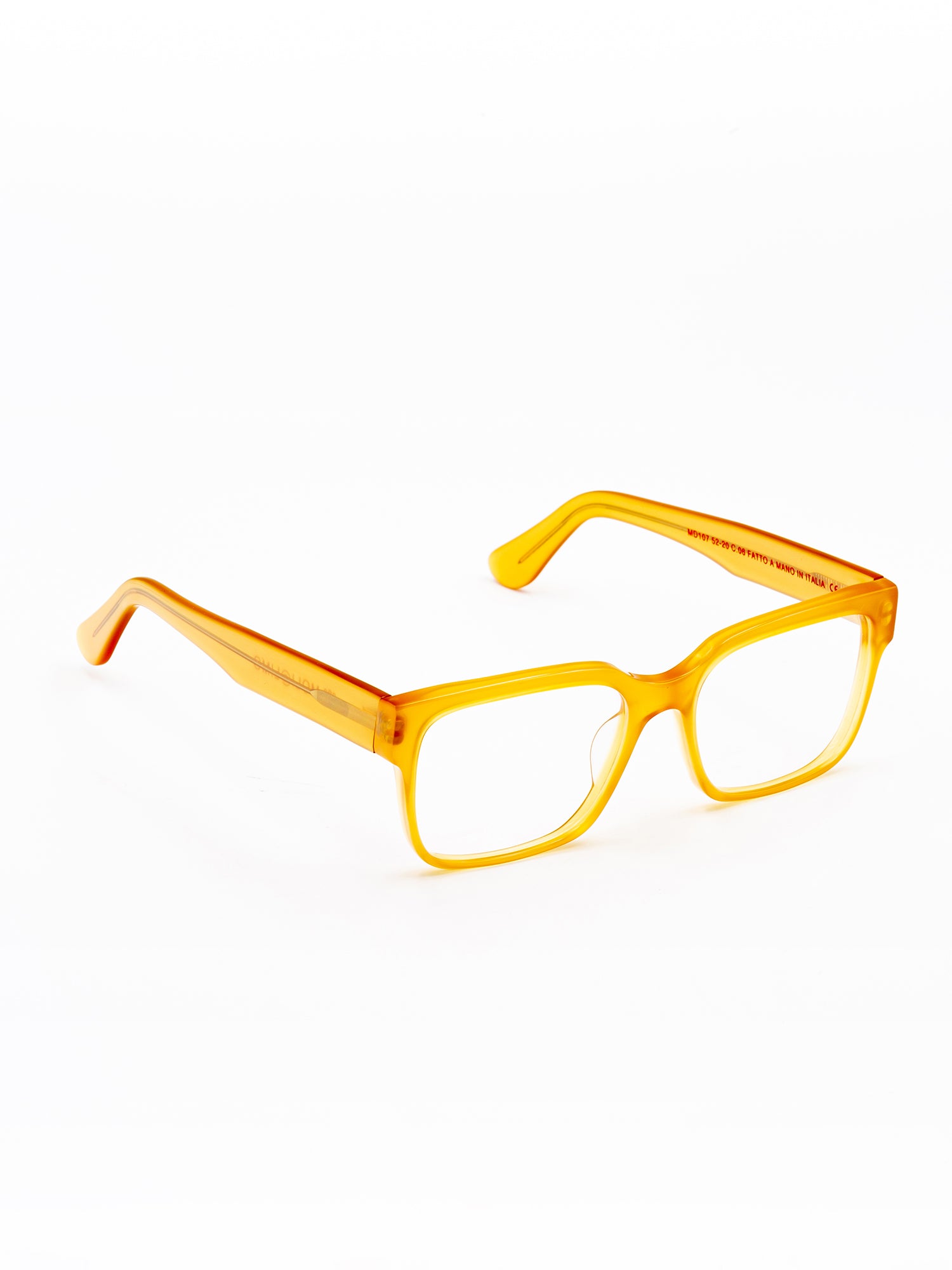 Modern Rectangular Optical Frames in Vibrant Yellow and Orange