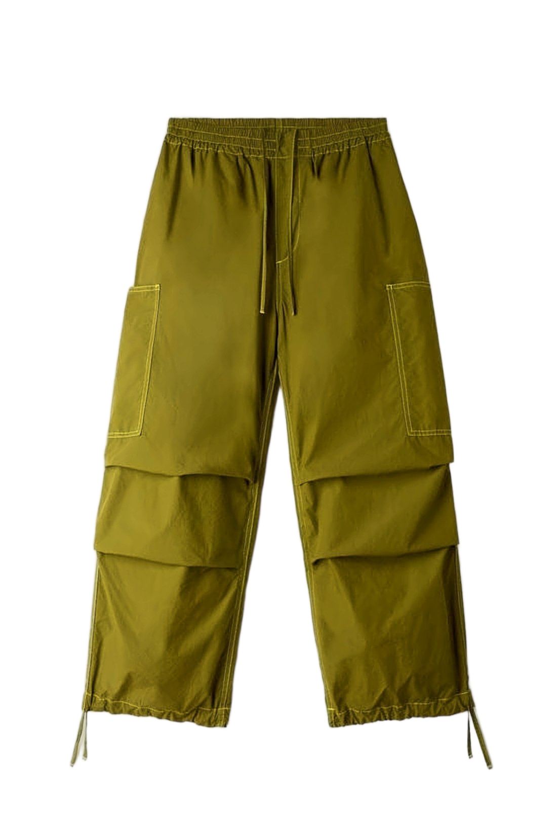 Relaxed Fit Cargo Pants With Flap Pockets And Adjustable Hems