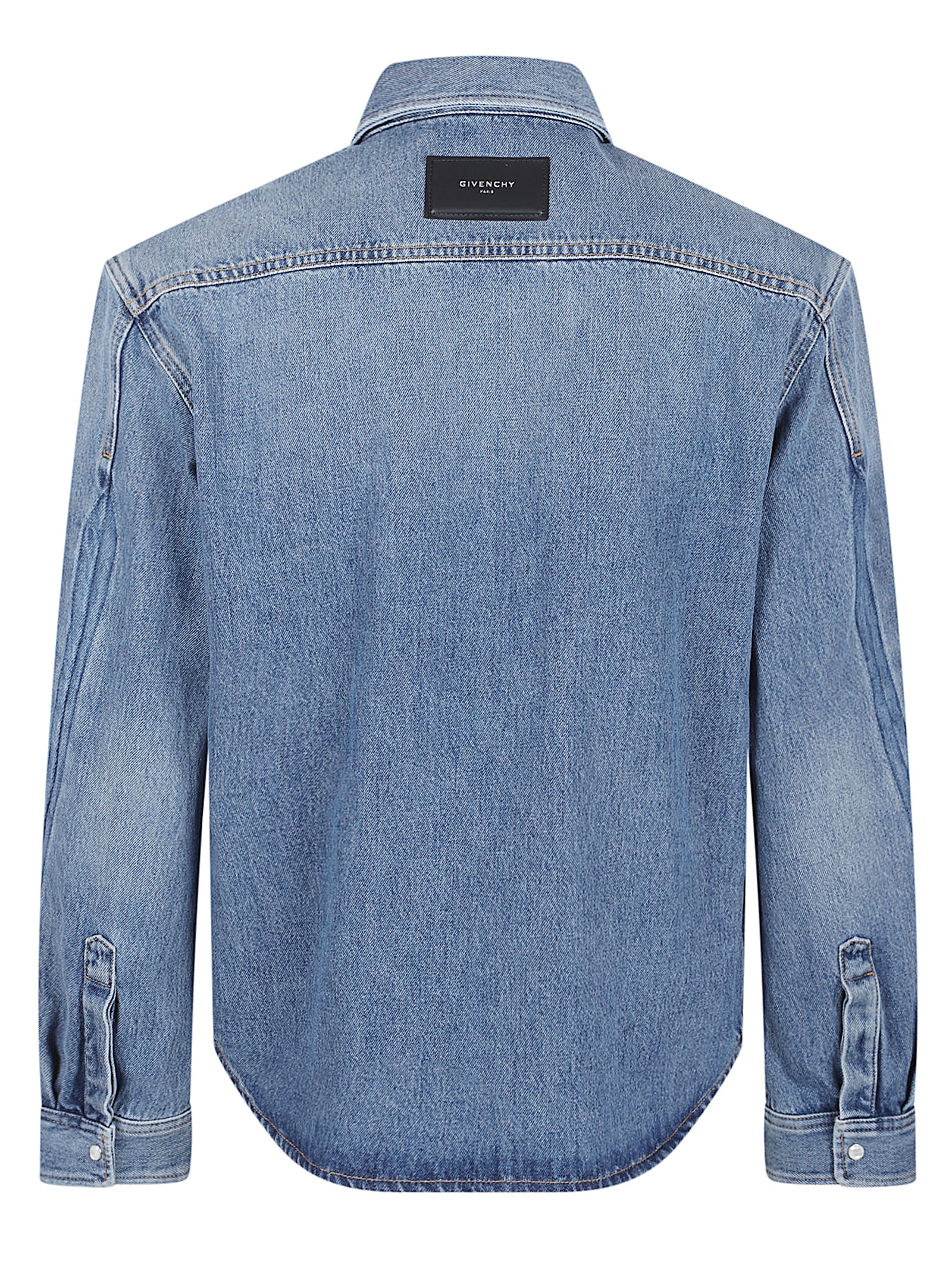 Classic Denim Shirt With Snap-Button Front