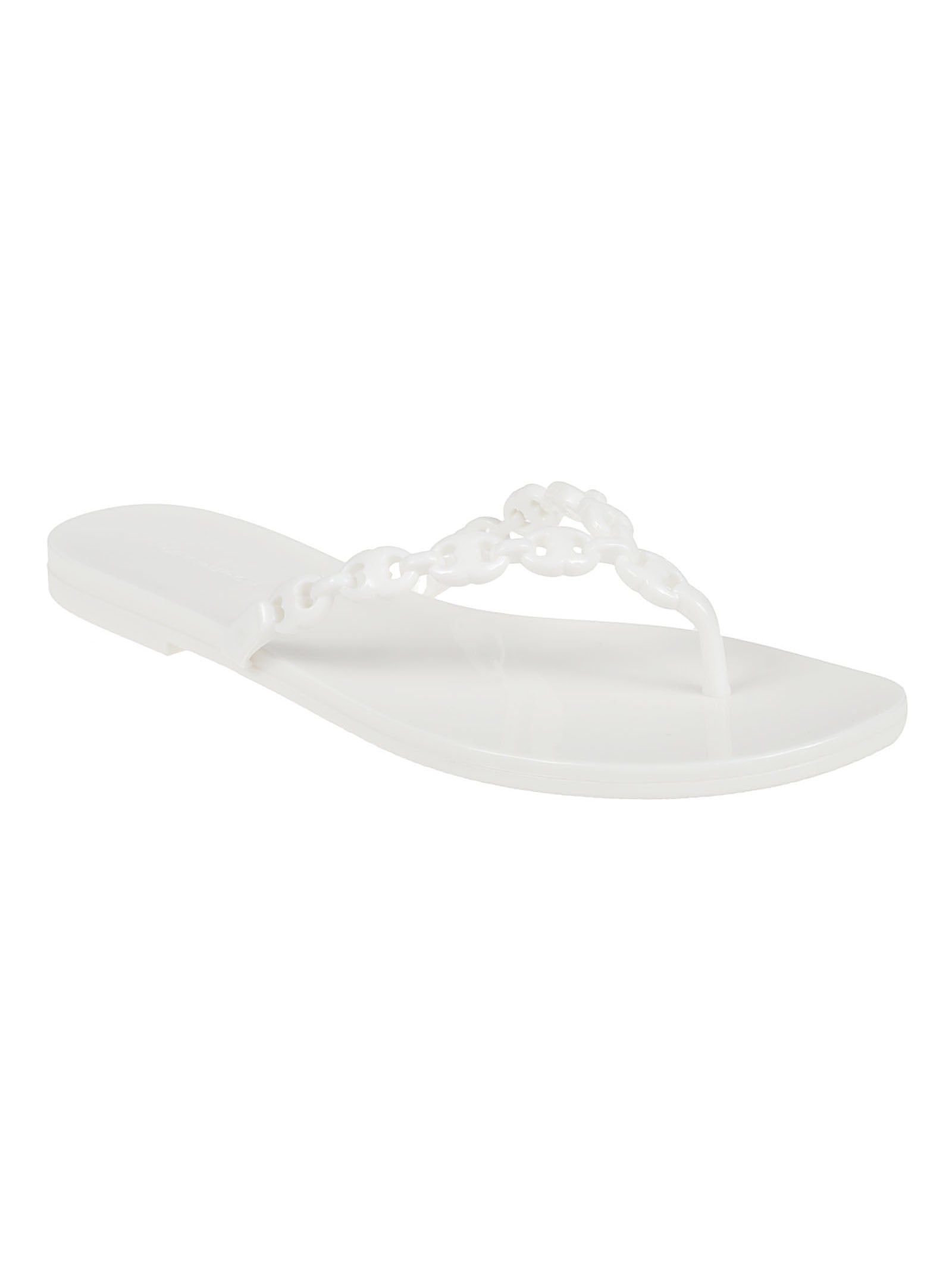 Gemini Thong Sandals with Chain-Link Detailing