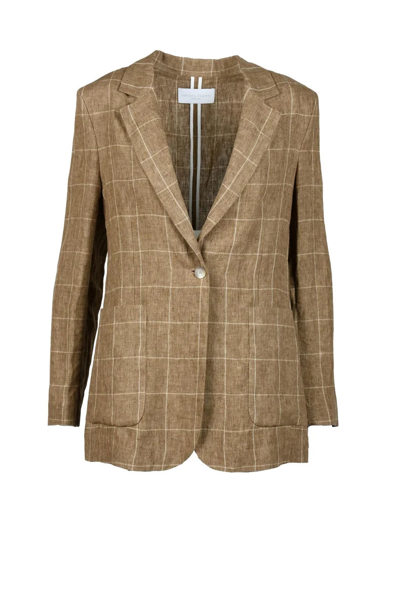 Linen Blazer - Brown
