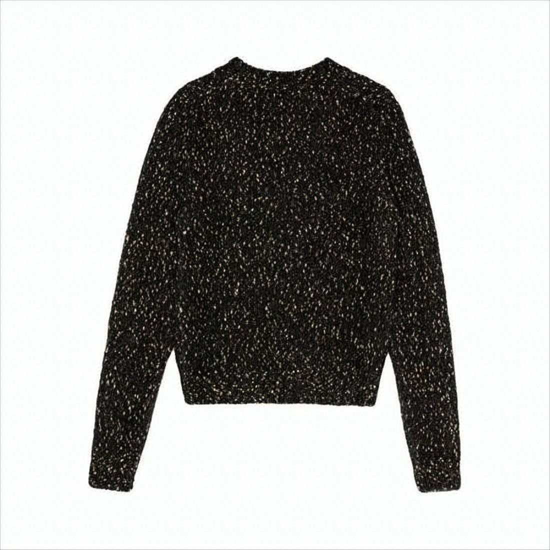 Textured Knit Sweater with Classic Crew Neckline