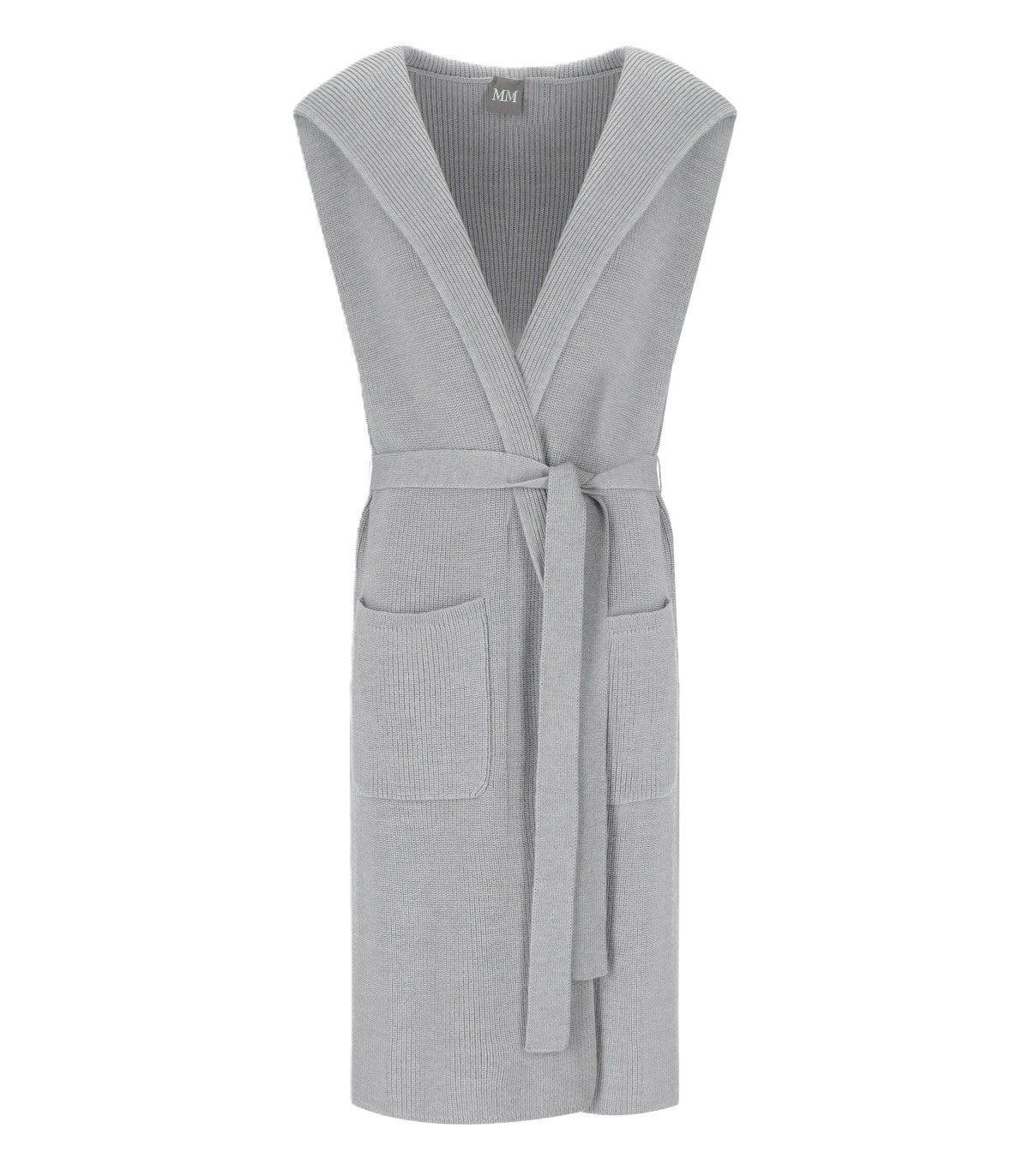 Refined Sleeveless Knit Vest With Hood