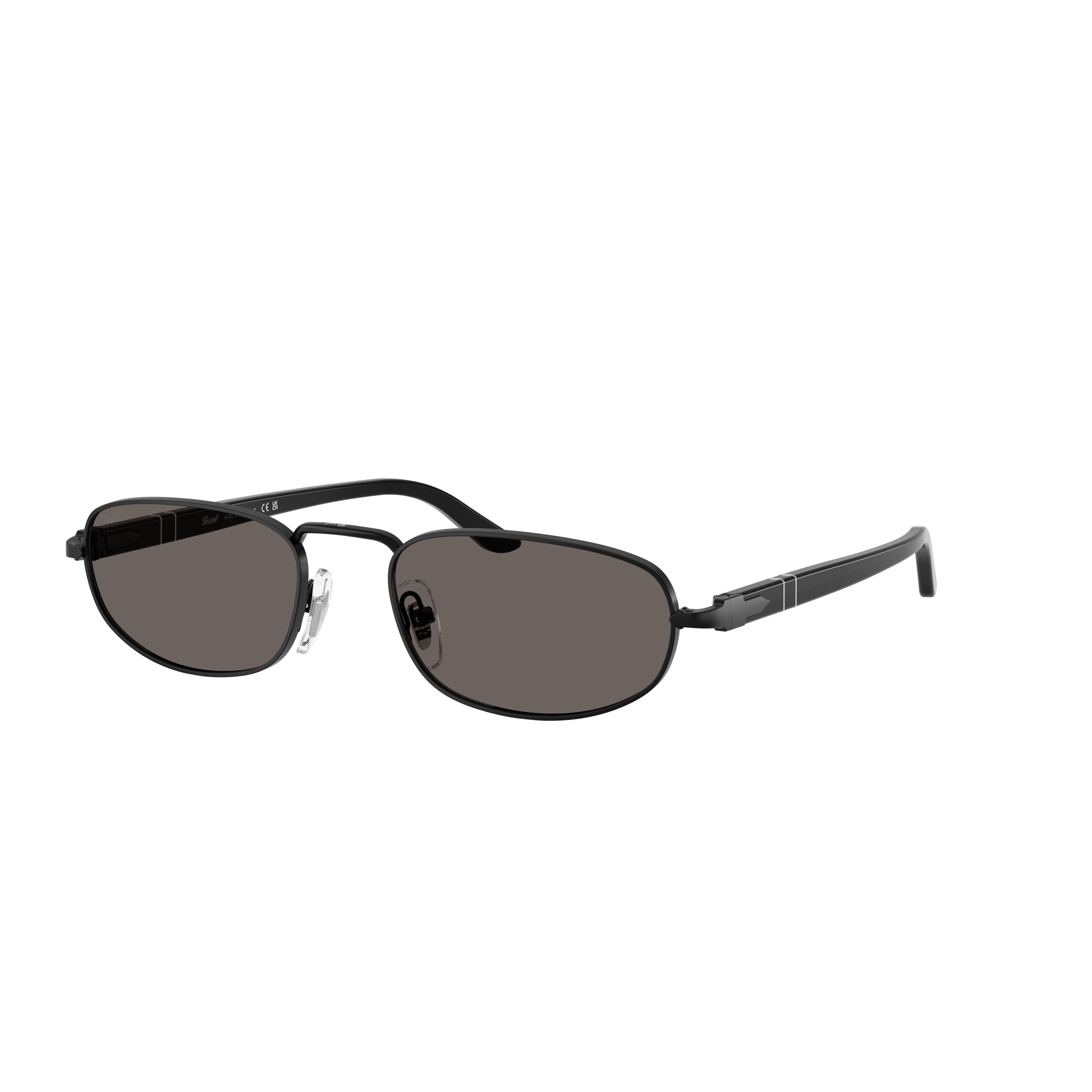 0po1028s Oval Metal Frame Sunglasses with Dark Lenses