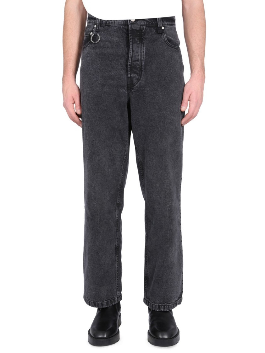 High-Waisted Straight-Leg Jeans