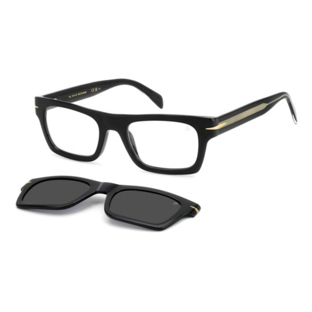 Db 7129/Cs Rectangular Black Acetate Eyeglasses