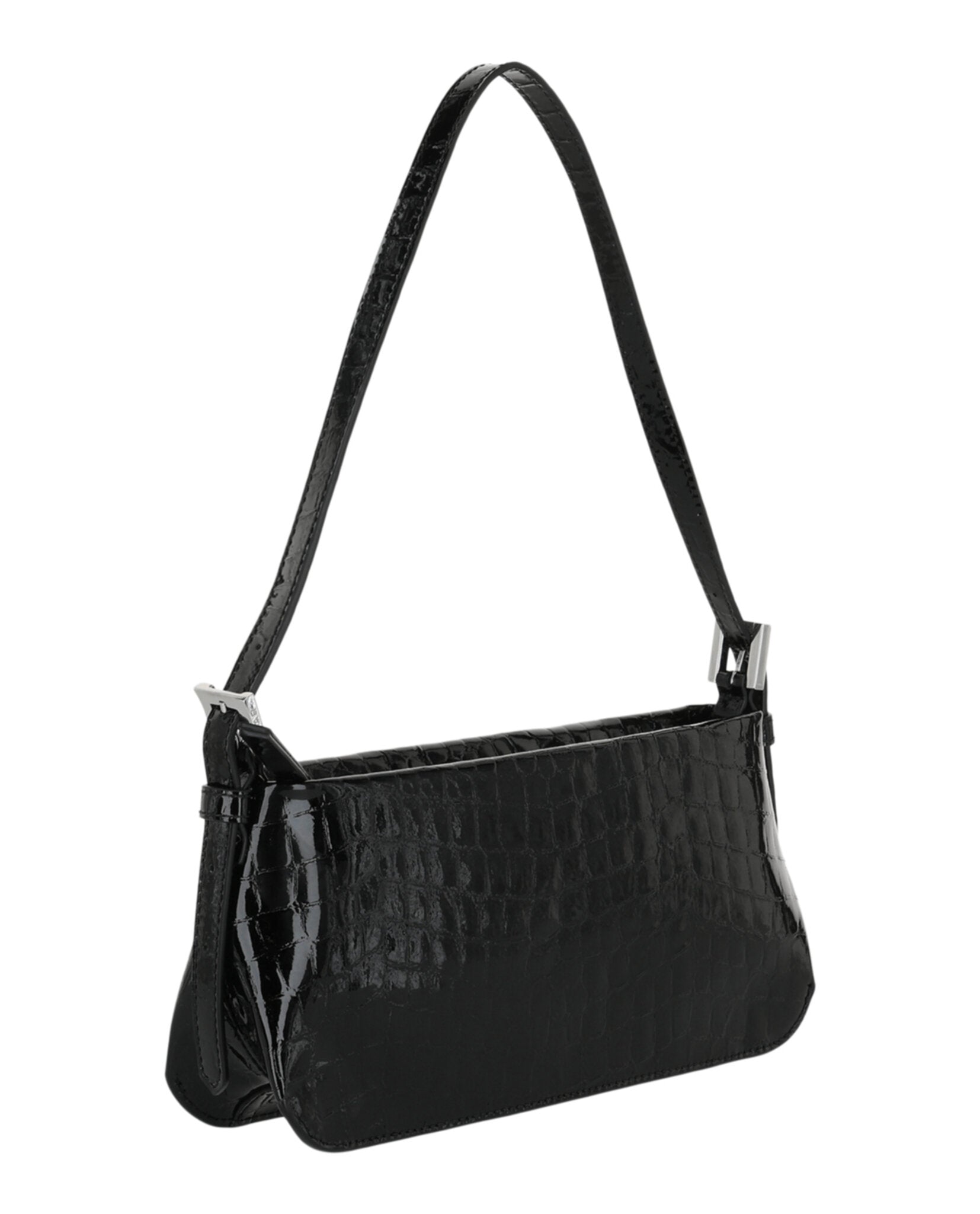 Dulce Crocodile Embossed Shoulder Bag