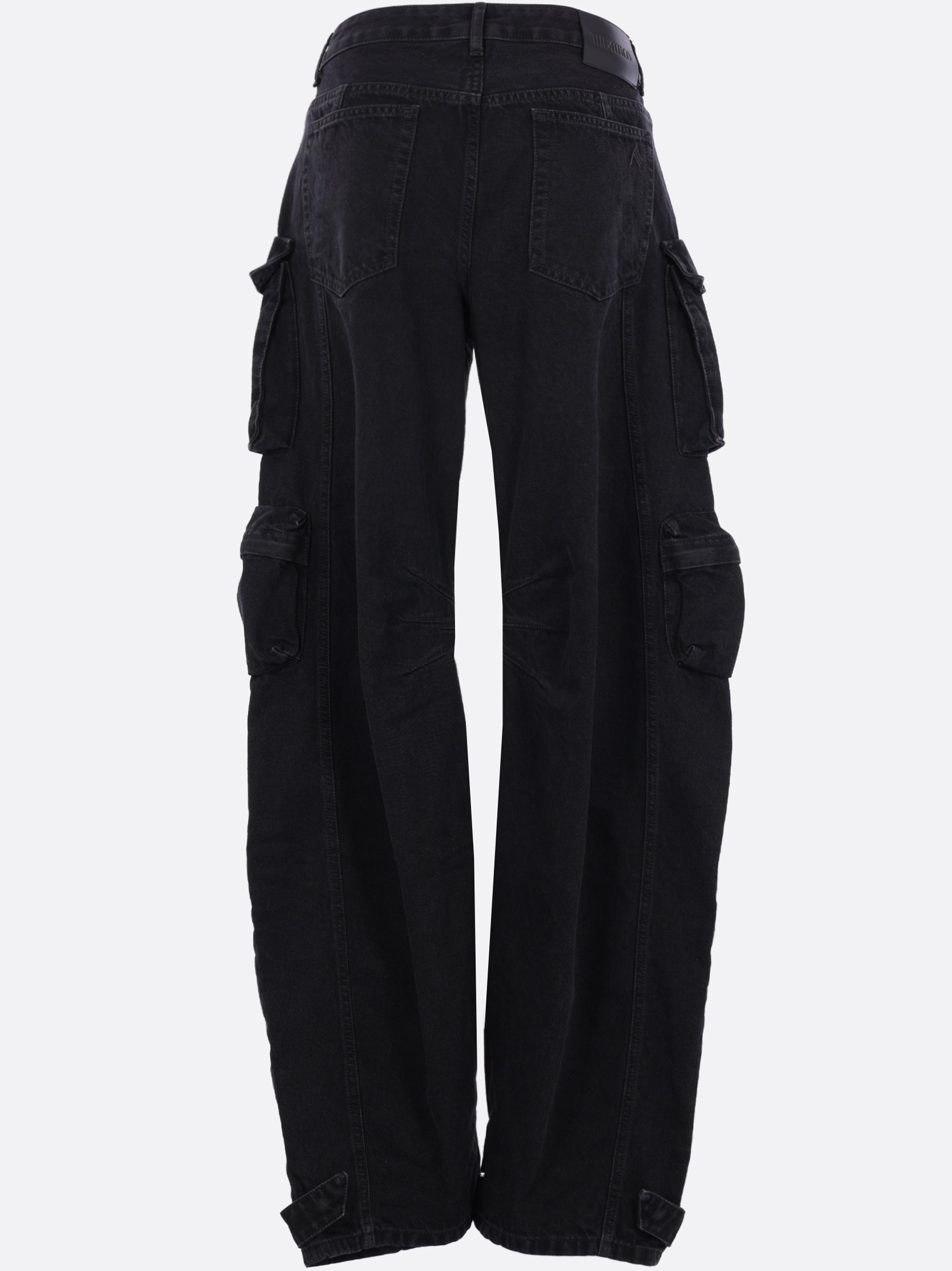 Wide-Leg Cargo Jeans with Classic Waistband and Flap Pockets