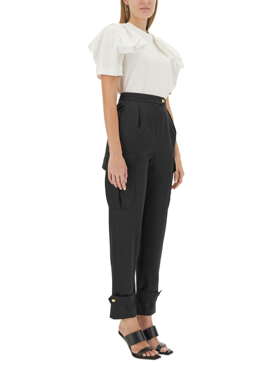 Ruffle Cotton T-Shirt