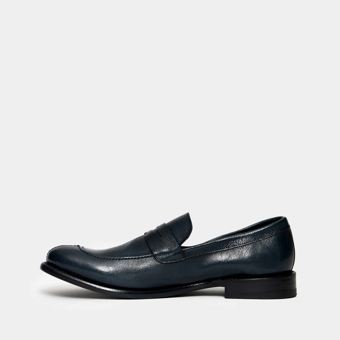 Blue Leather Moccasin