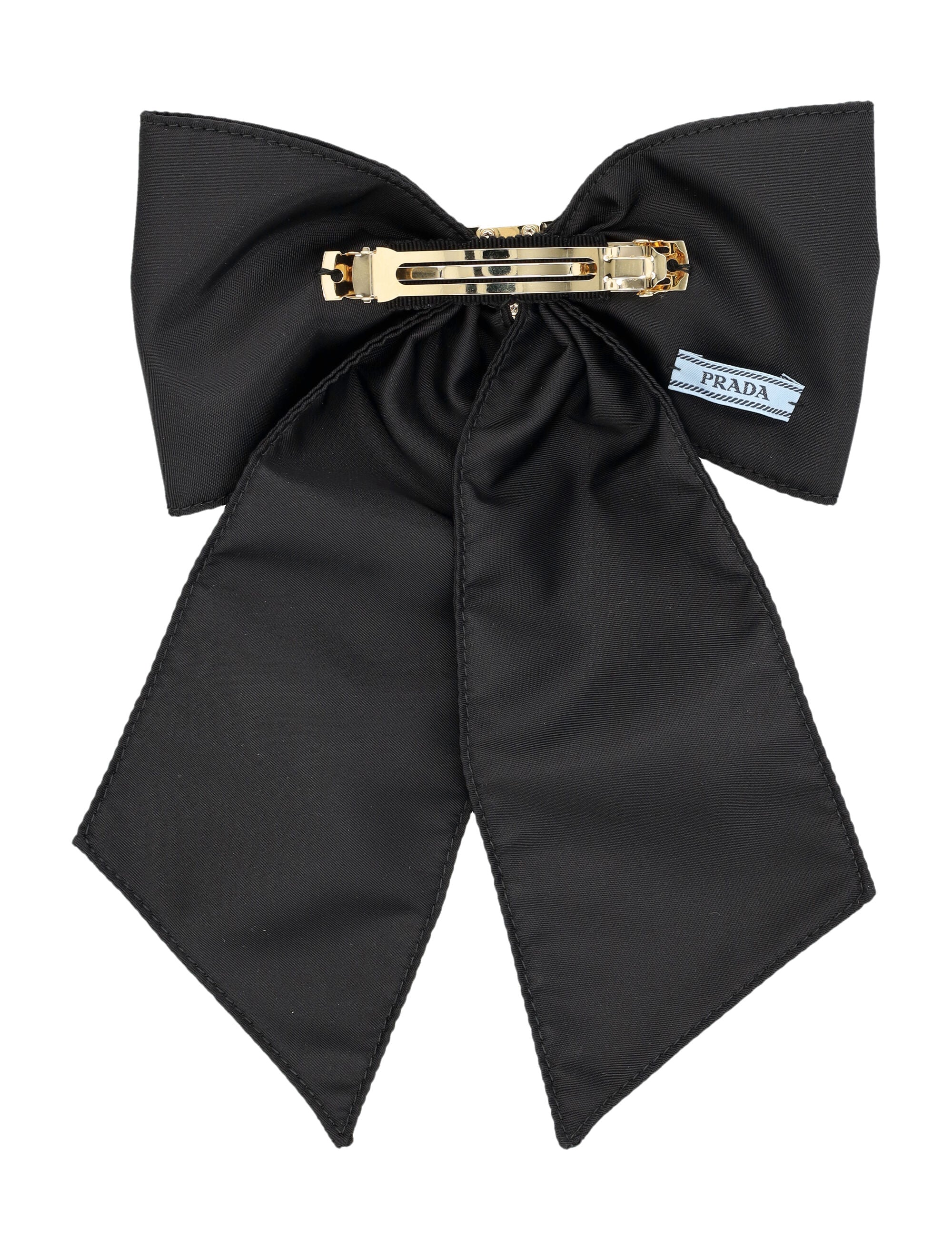 Re-Nylon Hair Clip with Enameled Triangle Logo