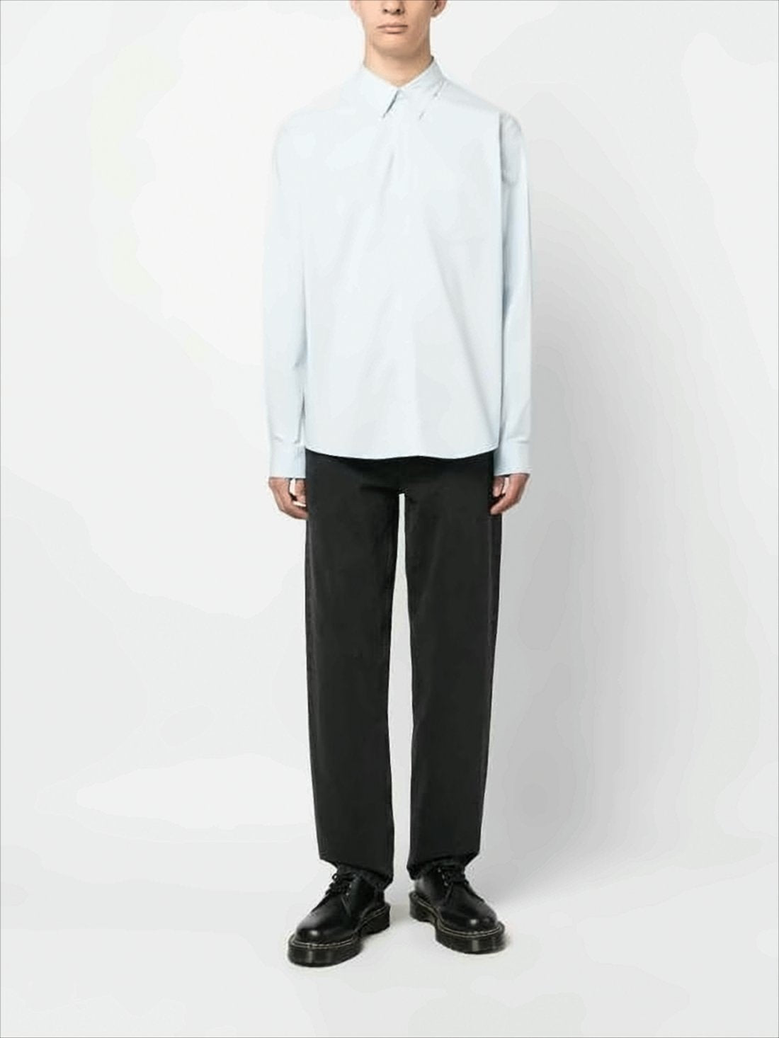 Long-Sleeve Casual Shirt with Classic Collar