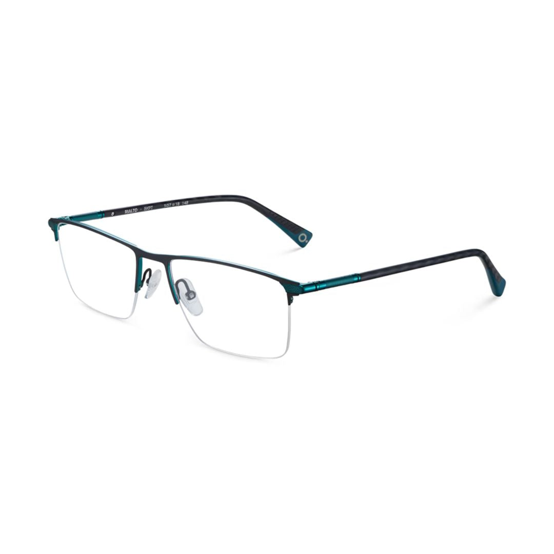 Rialto Semi-Rimless Dark Teal Eyeglasses with Adjustable Nose Pads