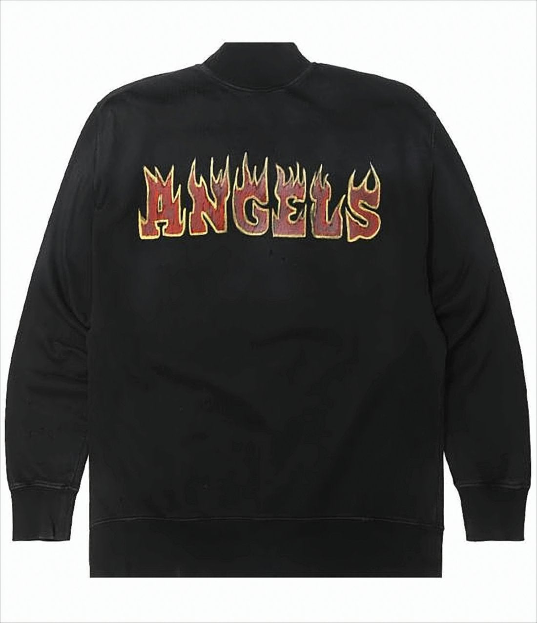 Black Long-Sleeve T-Shirt with Graphic Print
