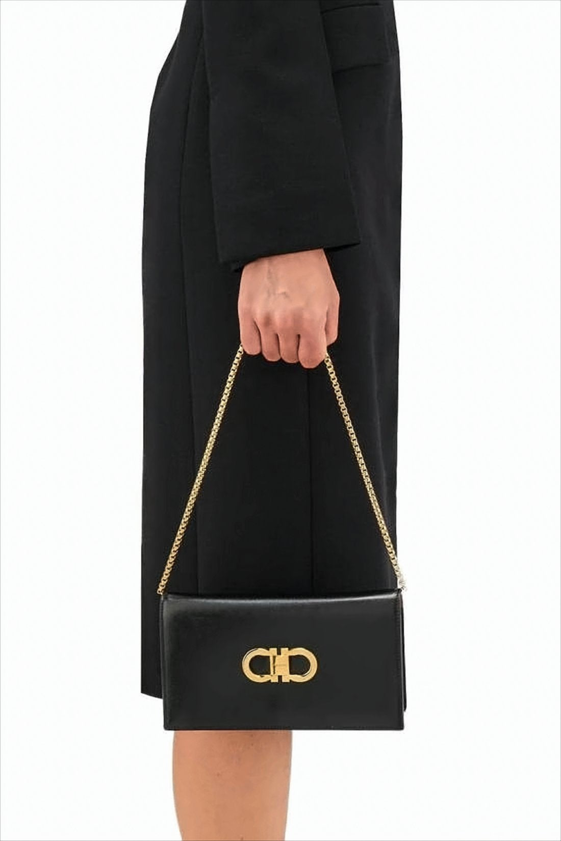 Rectangular Calf Leather Crossbody Bag