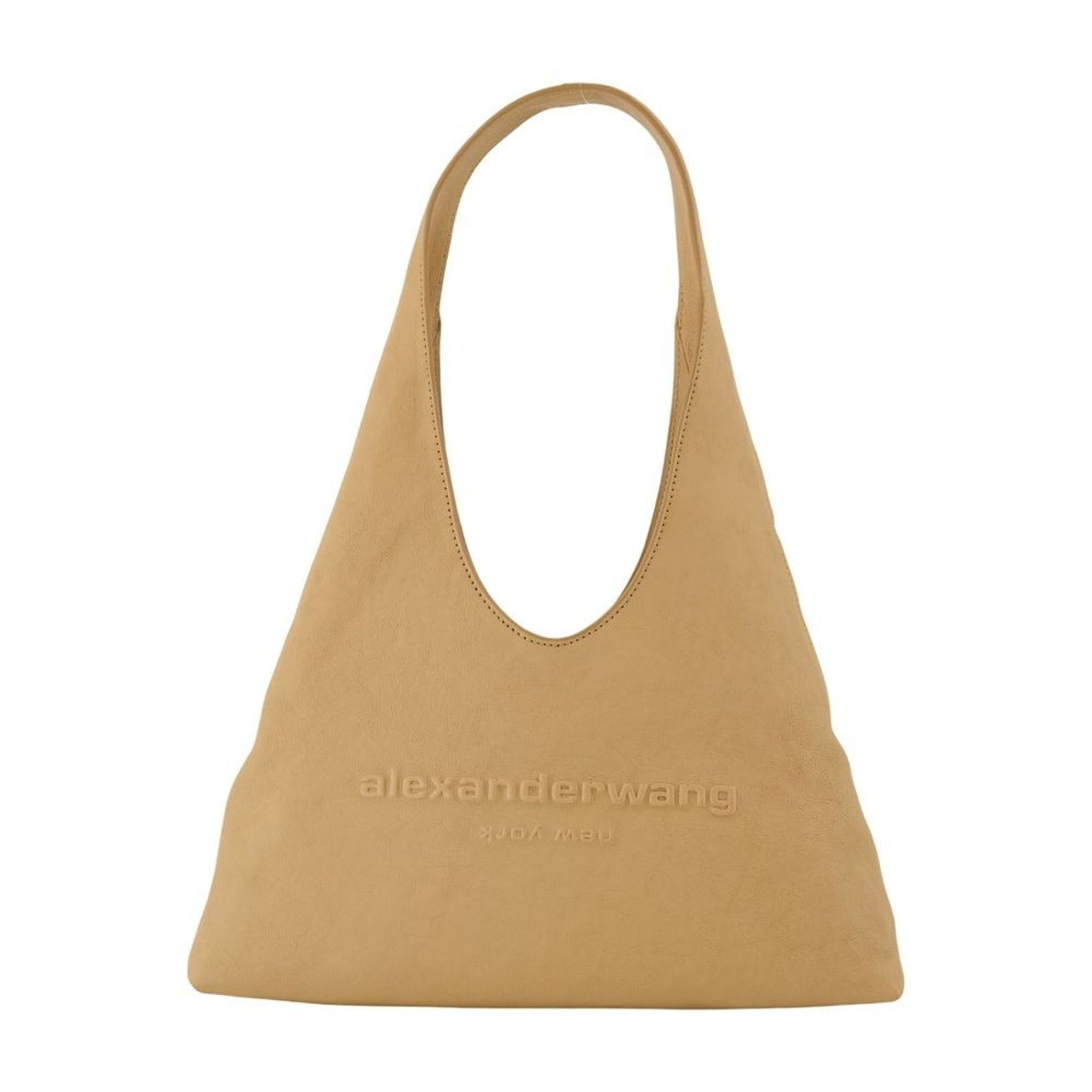 Pike Small Hobo Shoulder Bag - Leather - Beige