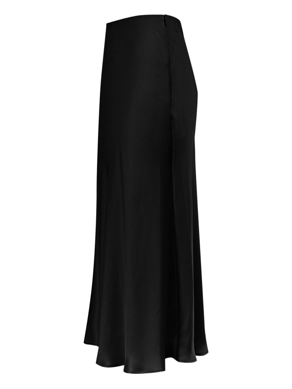 Double-Face Satin Midi Skirt With Bias-Cut Design