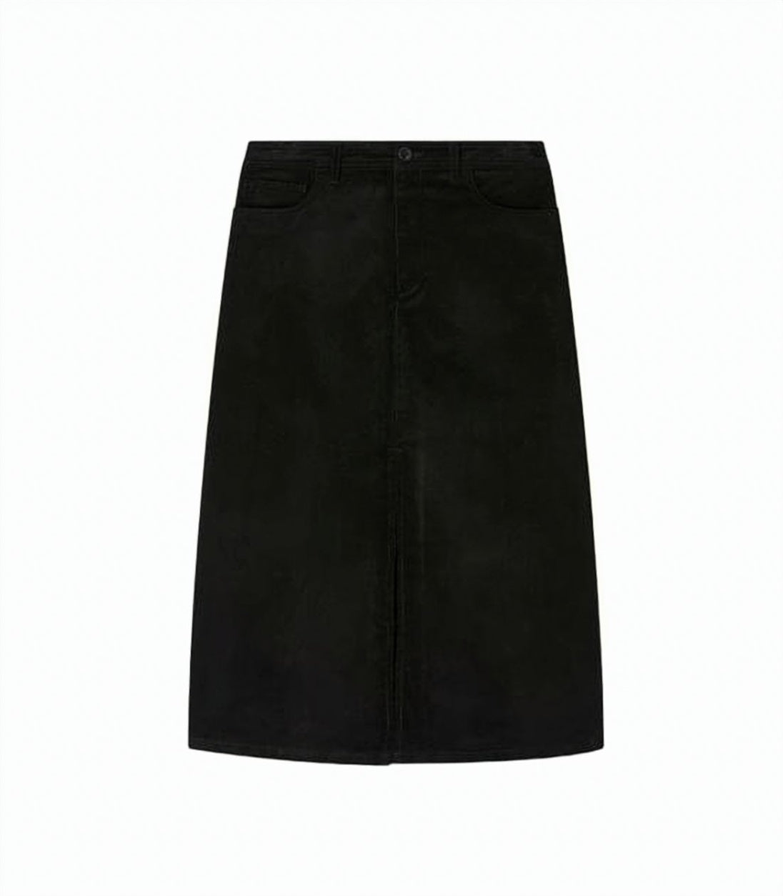 Classic A-Line Midi Skirt in Soft Stretch Fabric