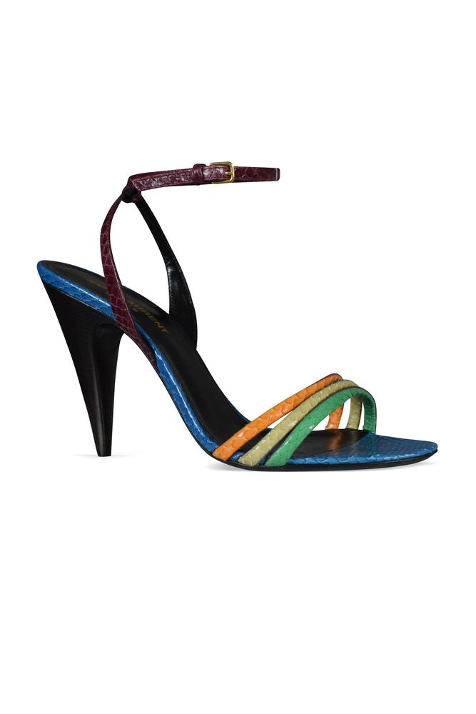 Multi-Colored Liya Sandals With Crossed Front Straps