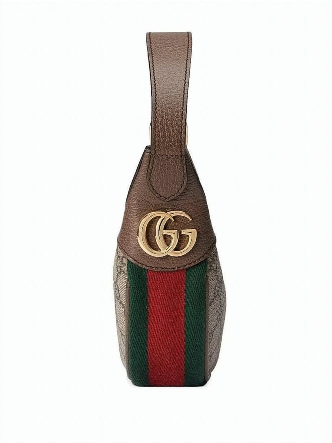 Crescent-Shaped Shoulder Bag with Monogram Canvas