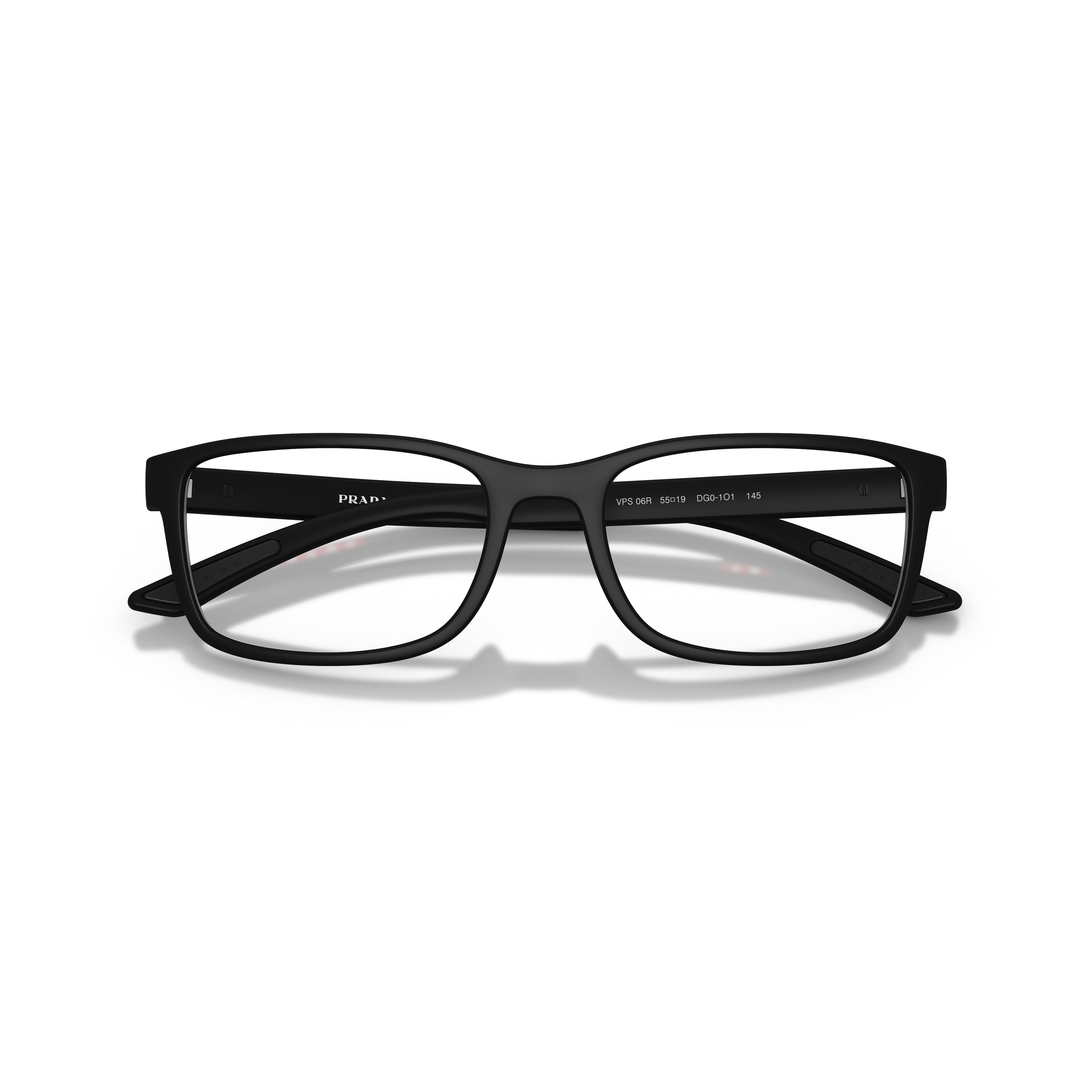0ps 06rv Rectangular Matte Black Eyeglasses
