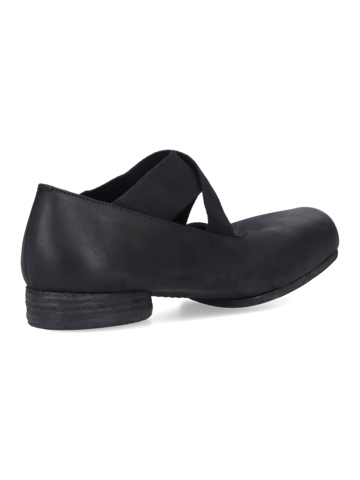 Rounded Toe Black Flats With Minimalist Design