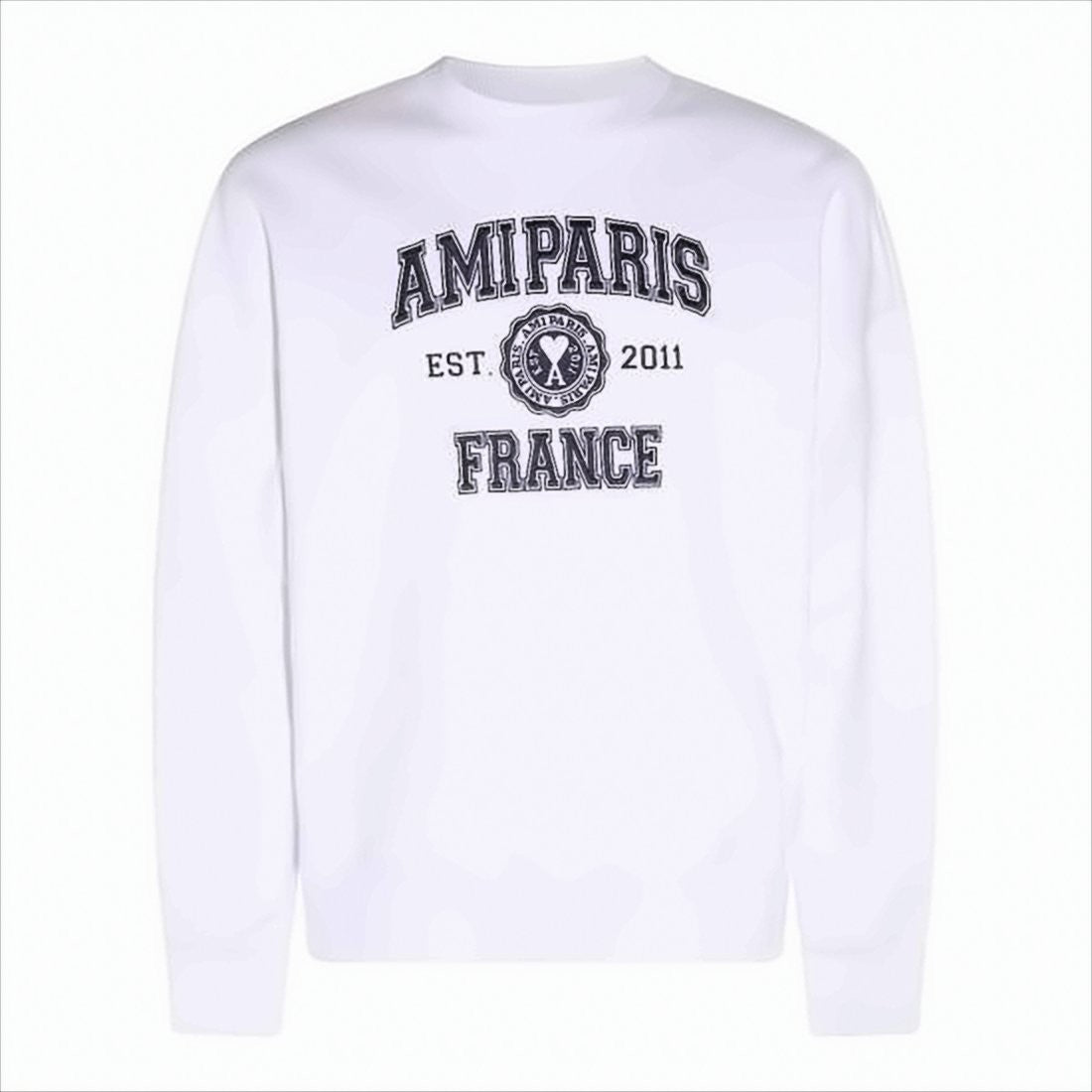 Long-Sleeve Sweatshirt with Collegiate-Style Emblem
