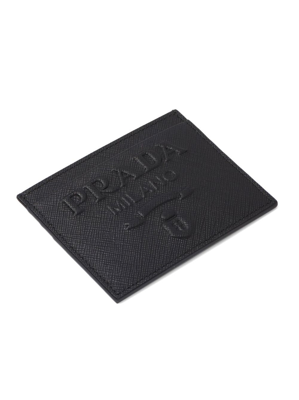Saffiano Credit Card Holder With Logo