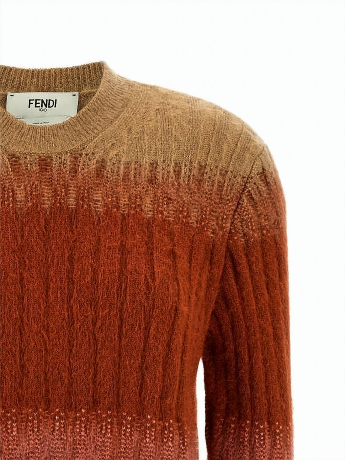 Gradient Cable Knit Sweater