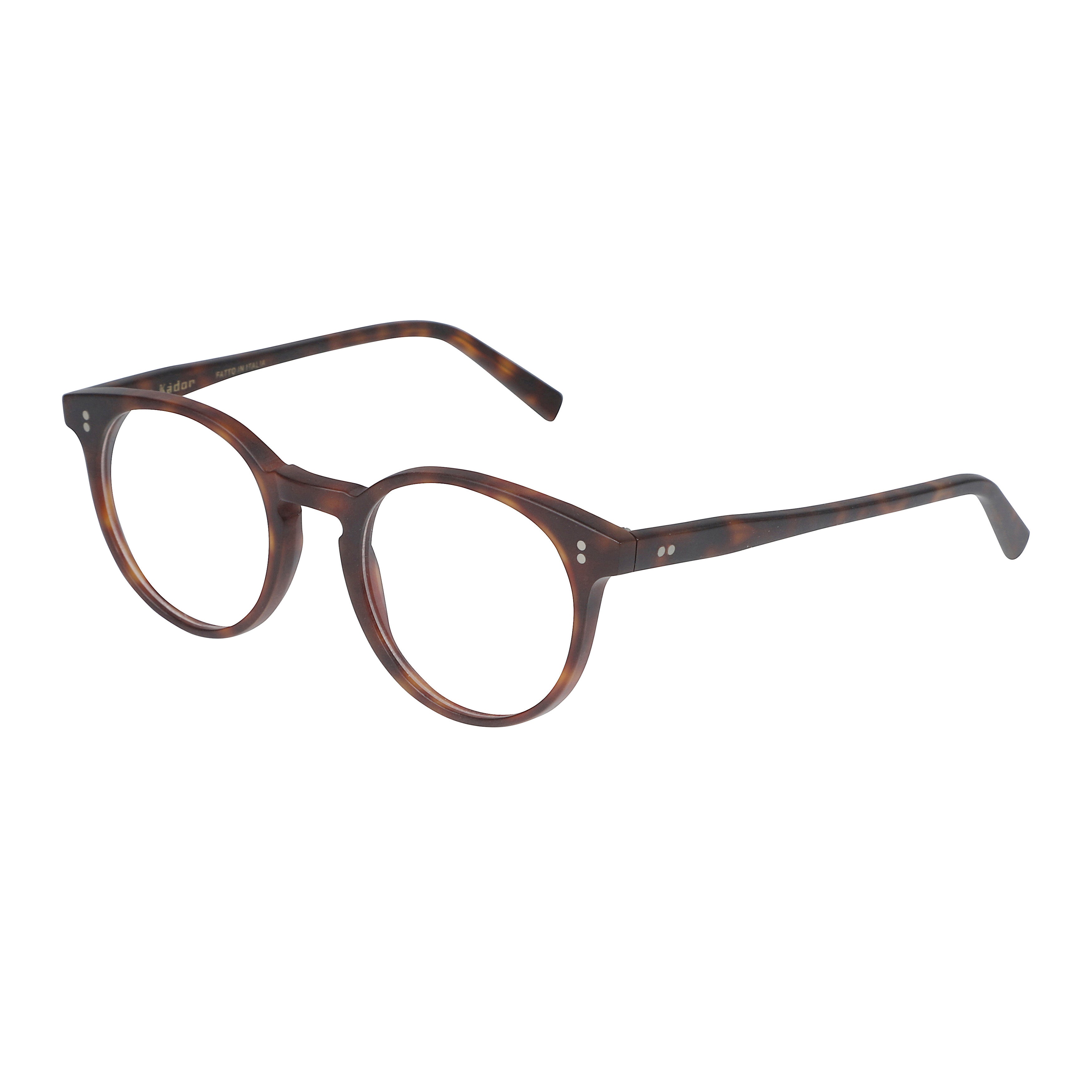 Chyli/N Round Tortoiseshell Frame Eyeglasses with Metallic Rivets