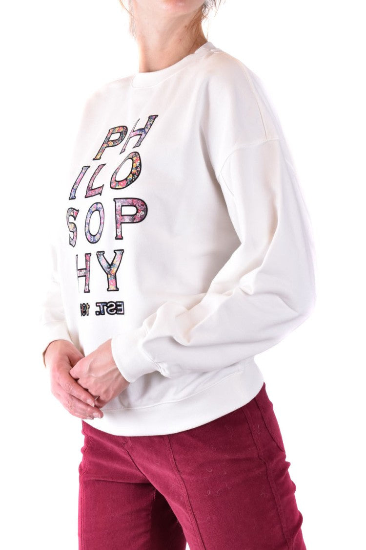 Relaxed-Fit Cotton Sweatshirt With Multicolor Floral Pattern