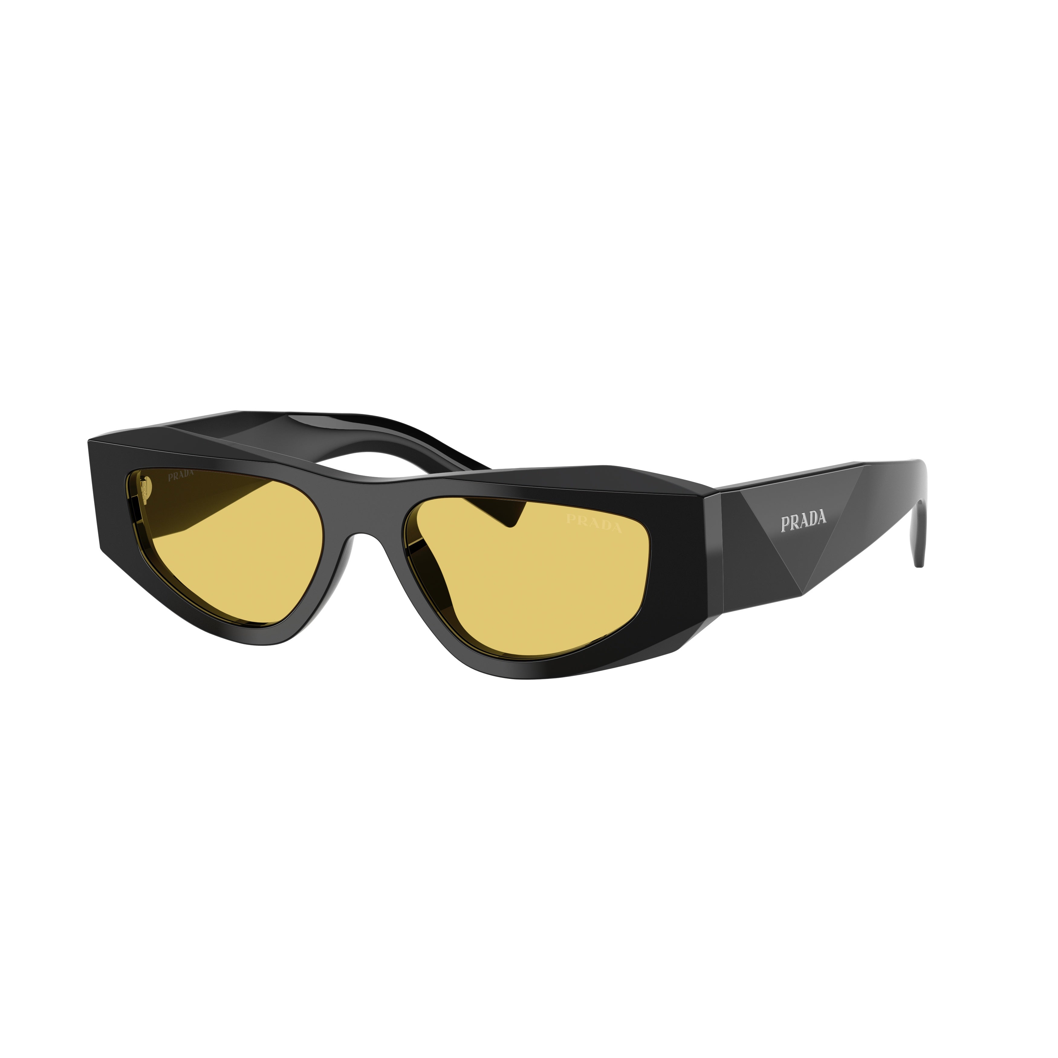 0pr B19s Angular Black Acetate Sunglasses
