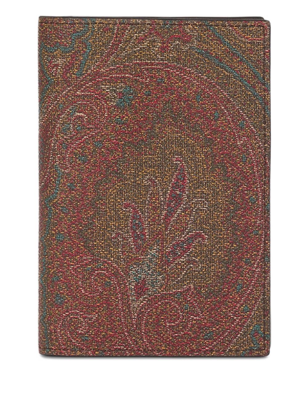 Paisley Jacquard Bifold Wallet With Leather Interior