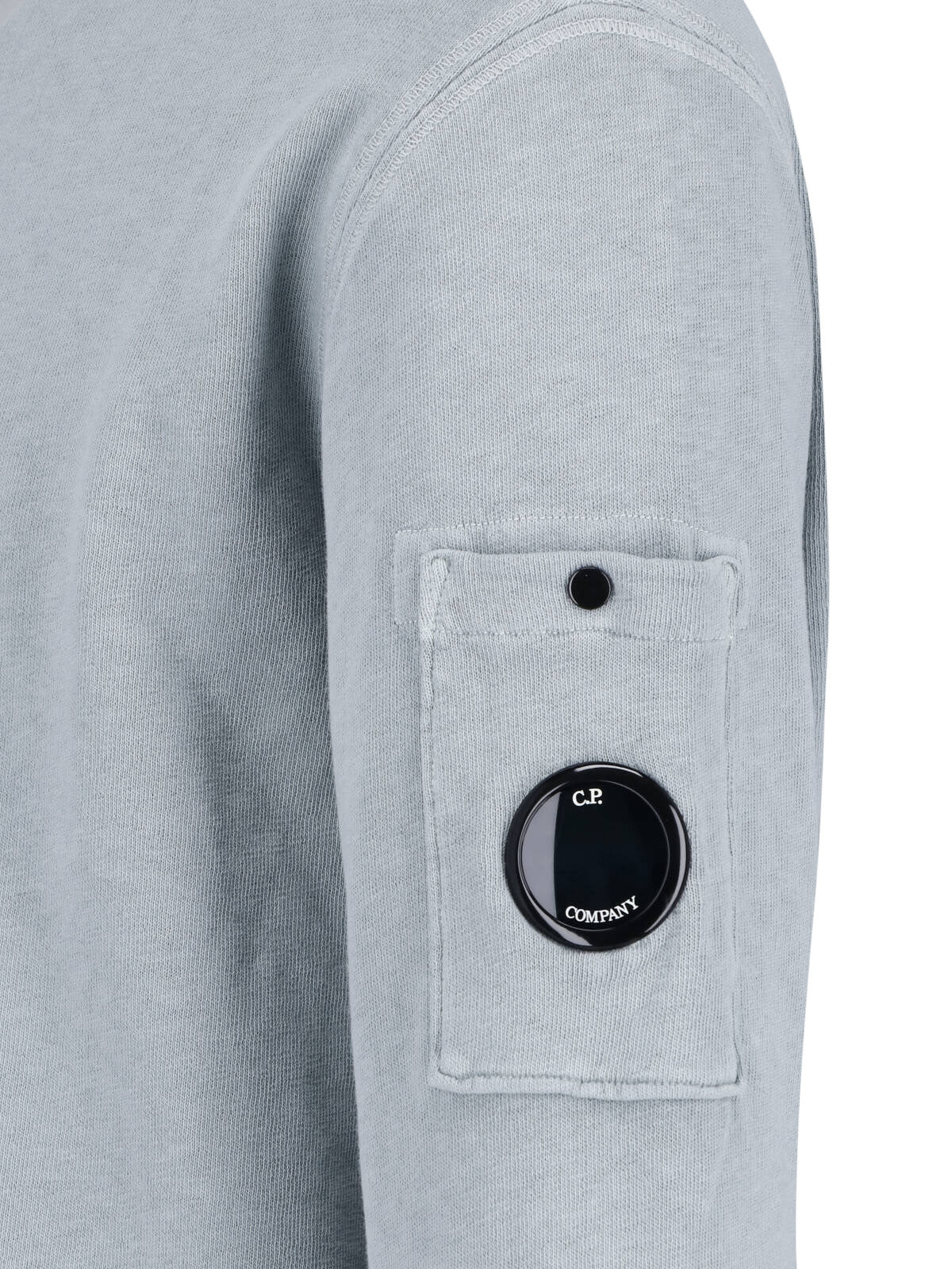 Light Grey Minimalist Logo Patch Sweater