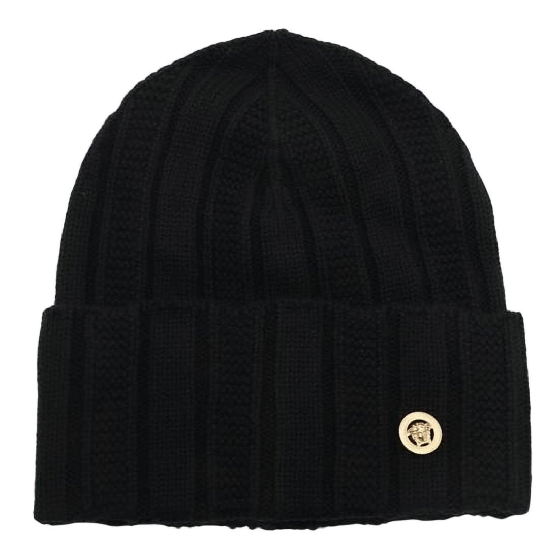 Ribbed Wool Beanie with Cuffed Design