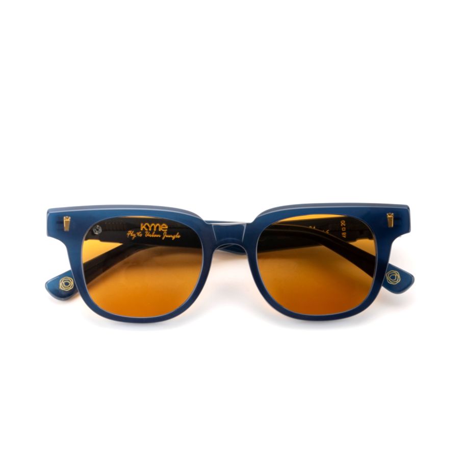 Justin Square Acetate Sunglasses with Amber Tinted Lenses