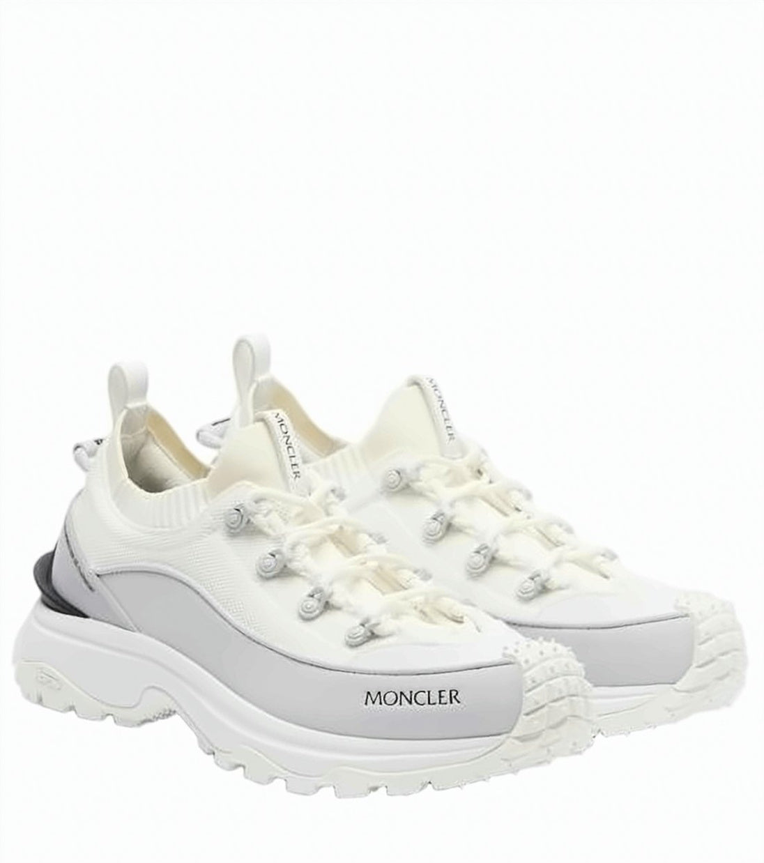 Sneakers with Knit and Nylon Upper