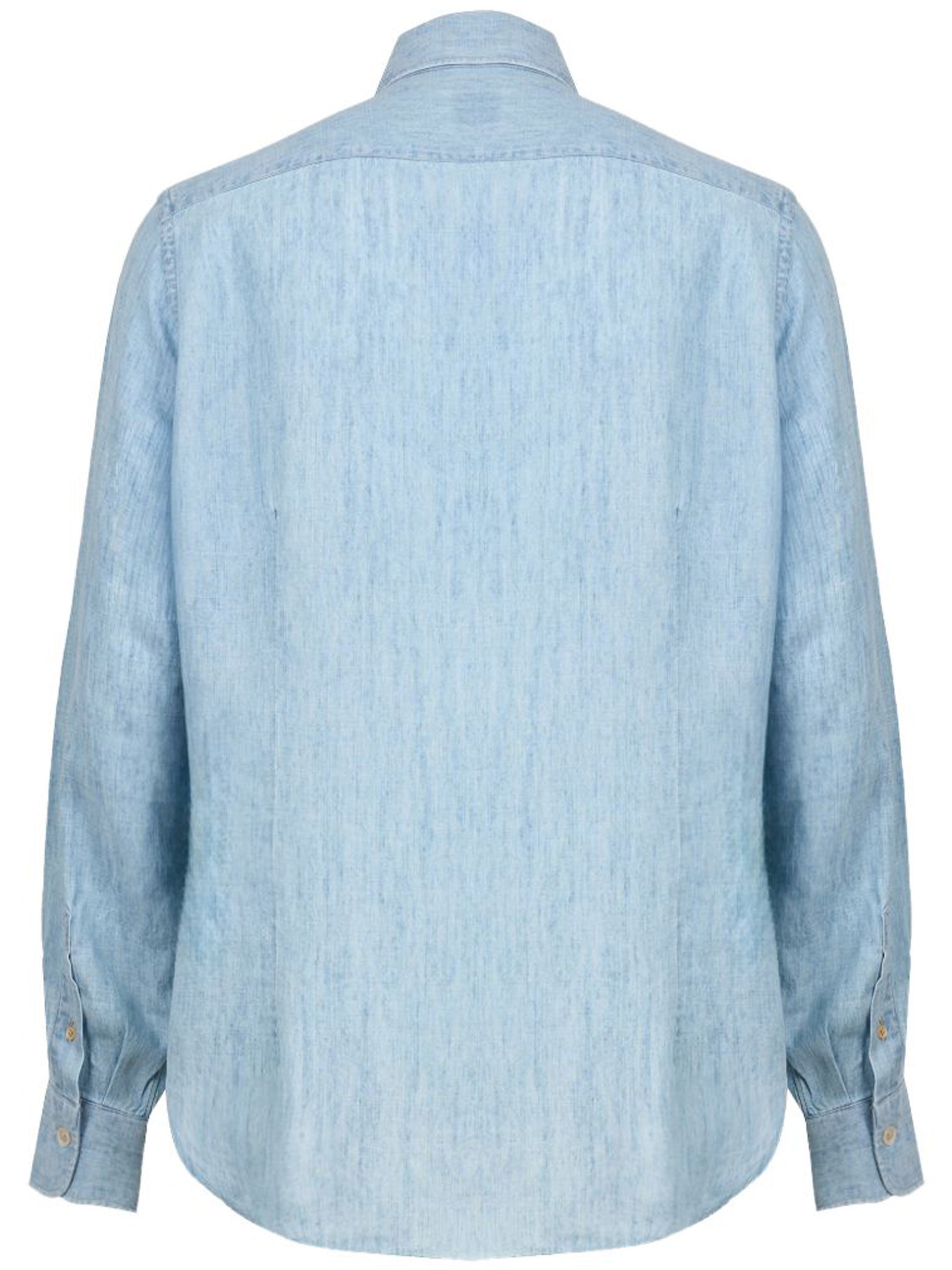 Light Blue Washed Denim Pointed Shirt