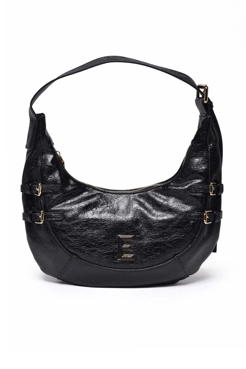 Small Teal Hobo Bag - Black