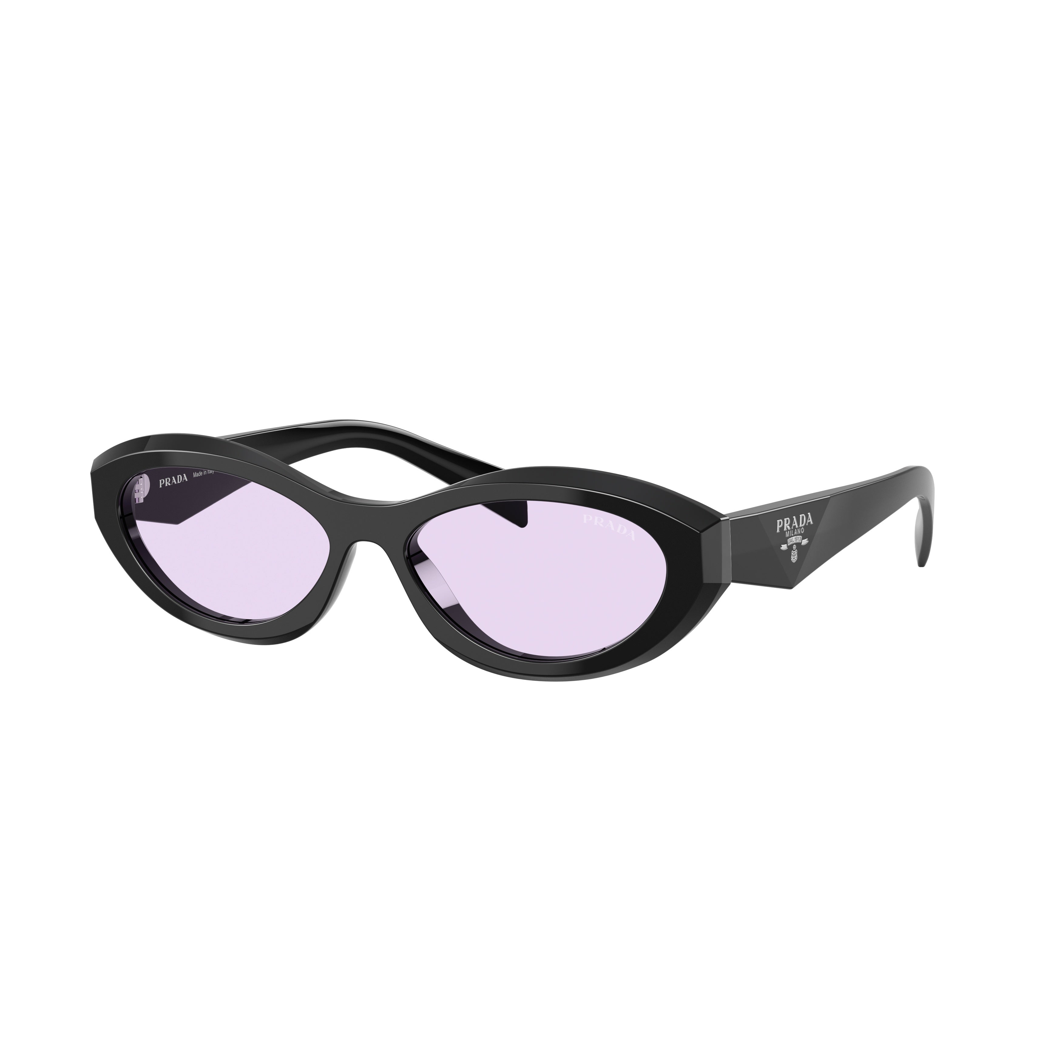 0pr 26zs Oval Black Acetate Sunglasses