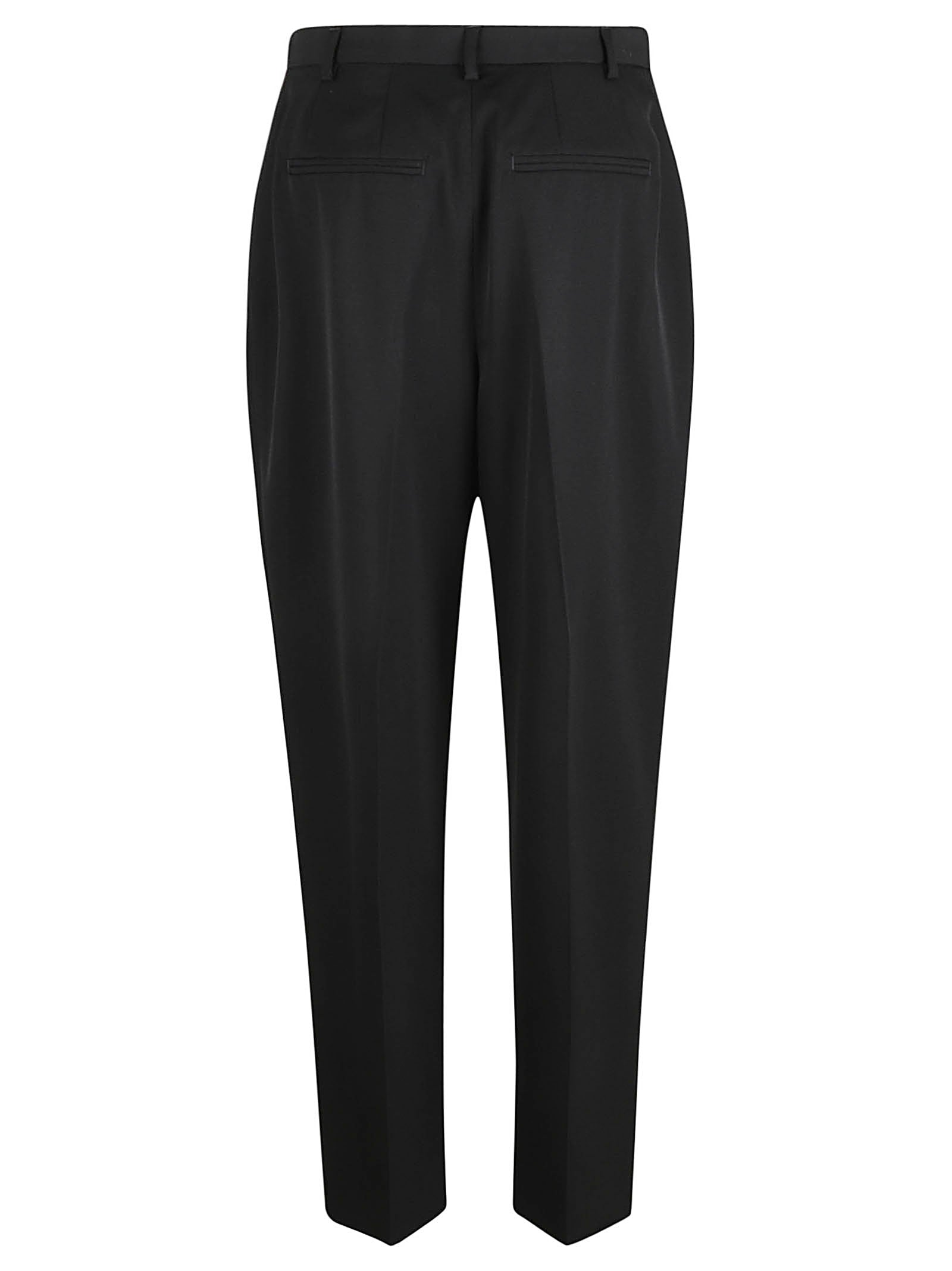 Tailored Black Wool Trousers