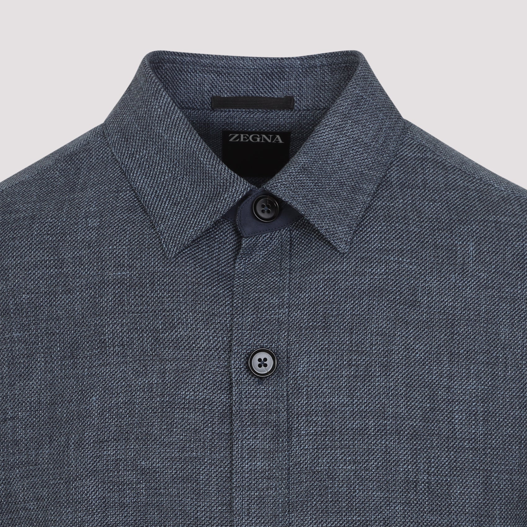 Cashmere-Linen Blend Button-Down Shirt
