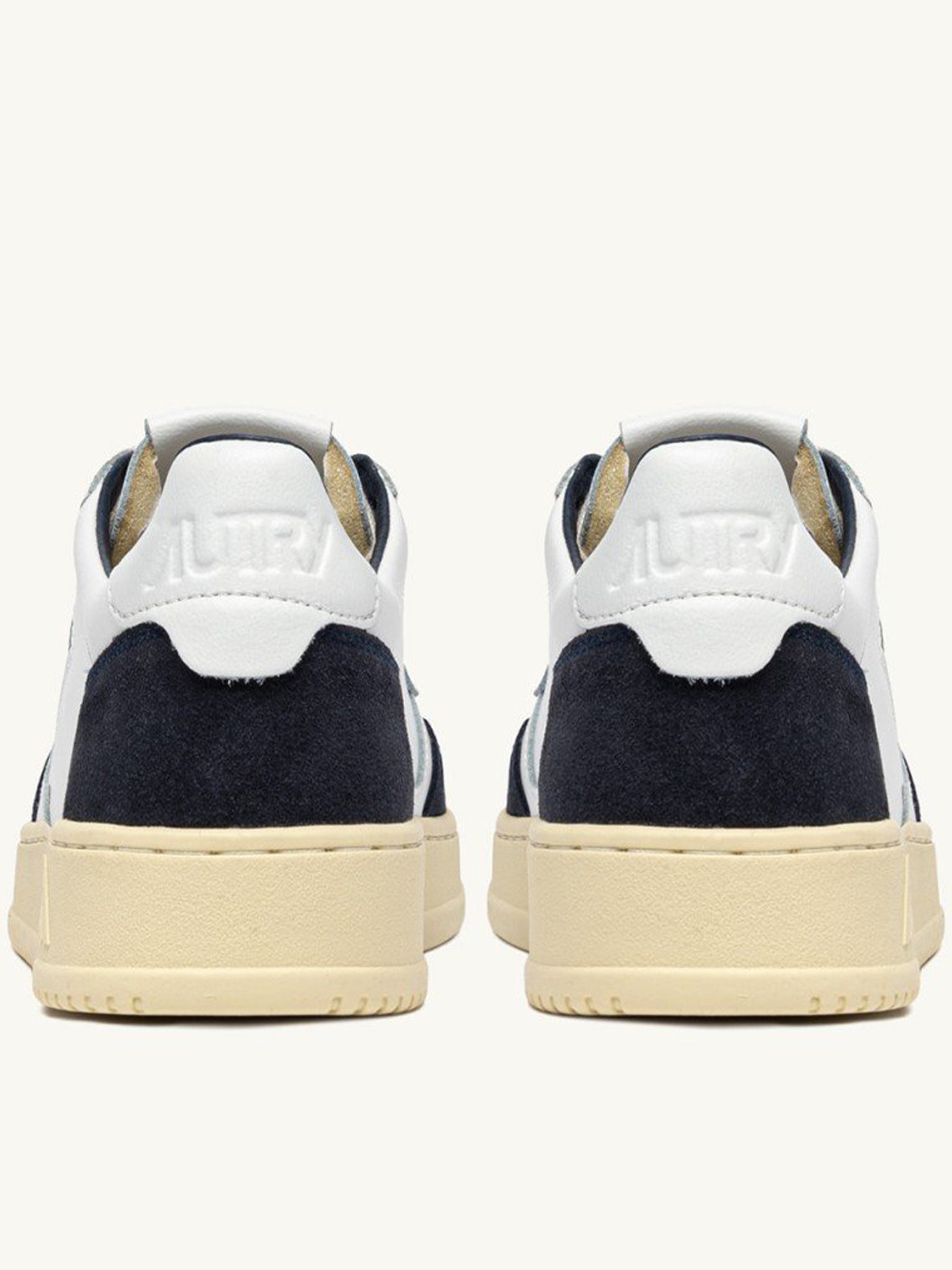White Medalist Low Suede Leather Sneakers