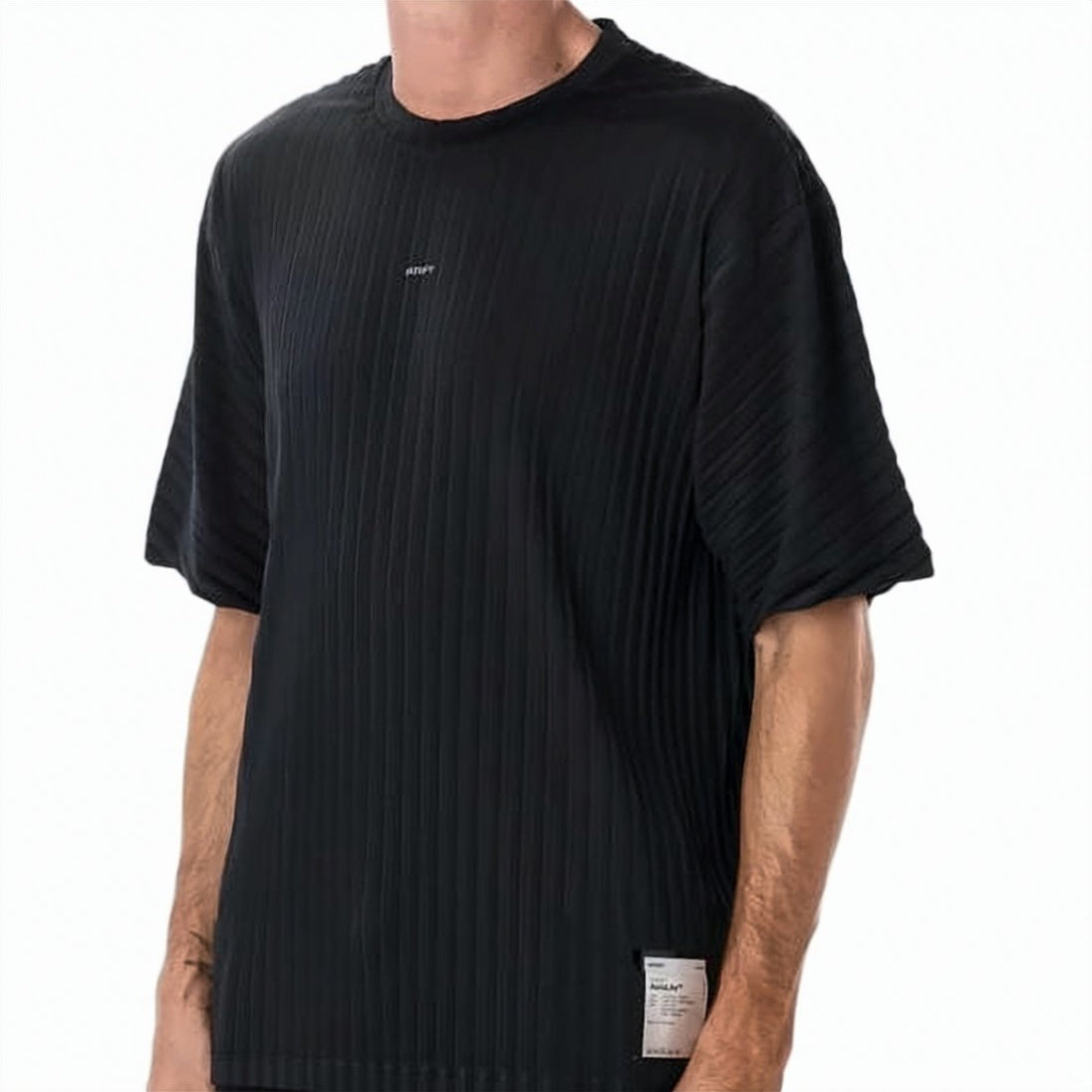 Minimalist Black Ribbed Training T-Shirt