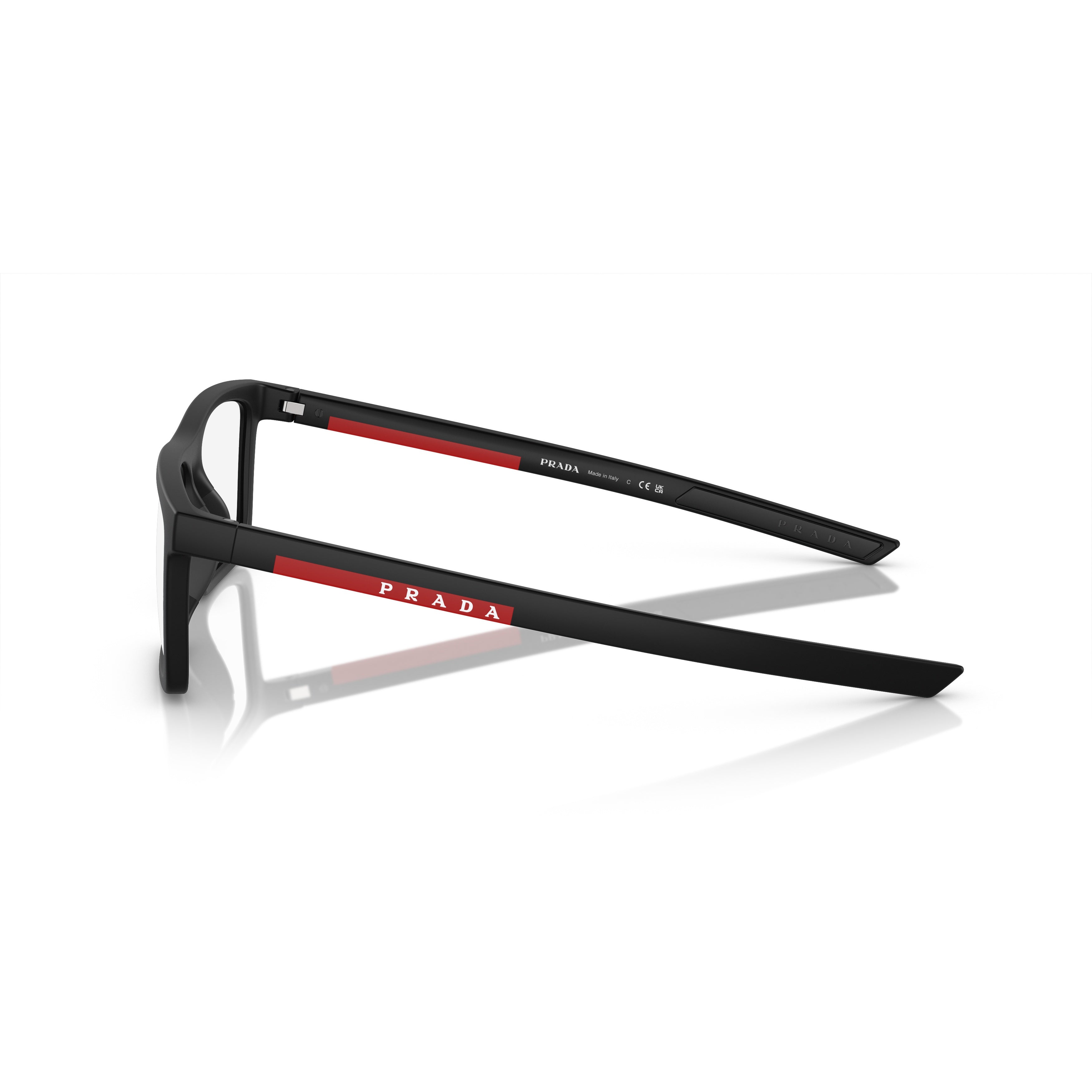 0ps 02qv Rectangular Black Nylon Eyeglasses